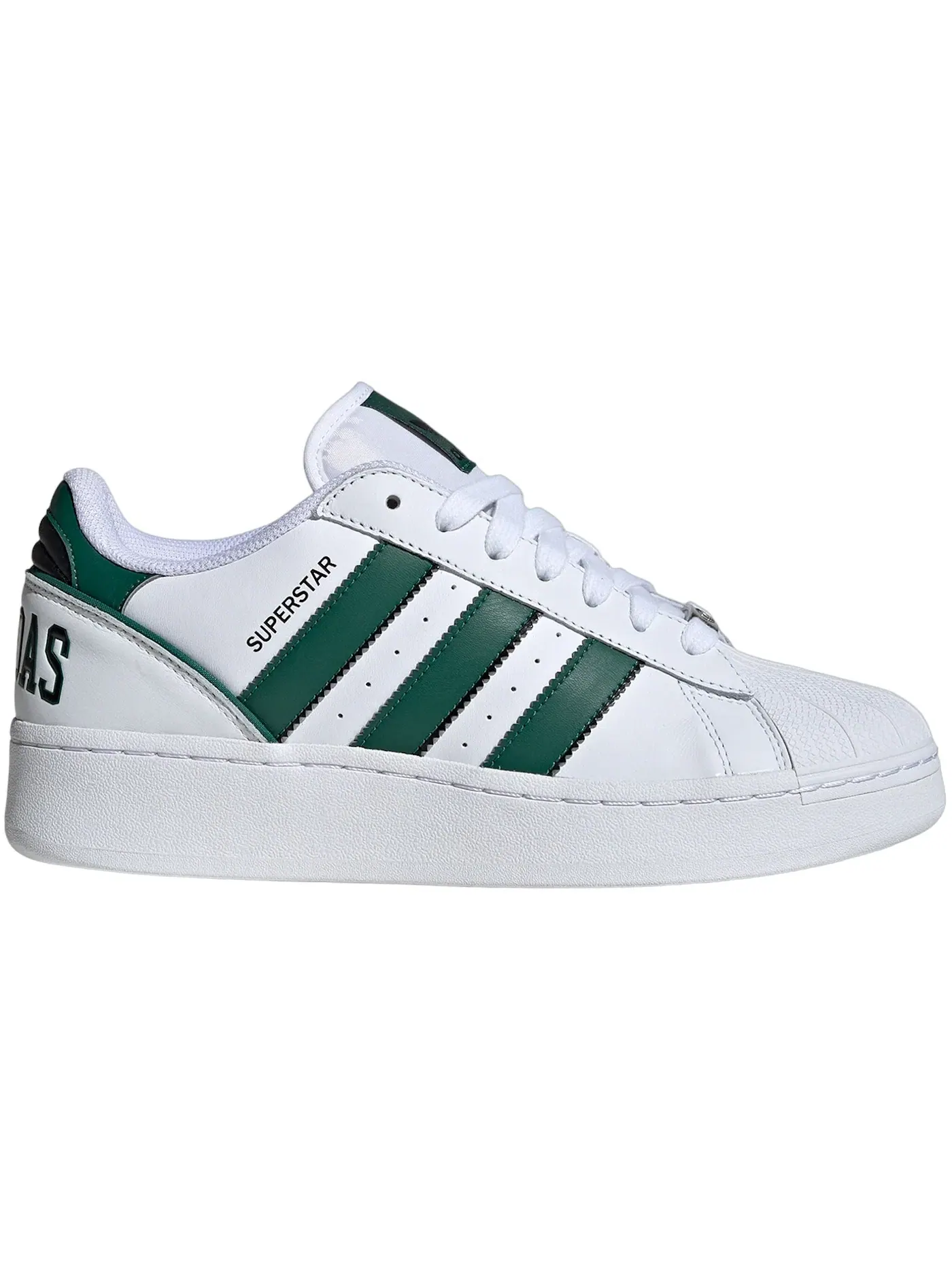 Мужские кроссовки Lifestyle Adidas Superstar XLG — изображение 1 из 1, белый/зеленый/черный
