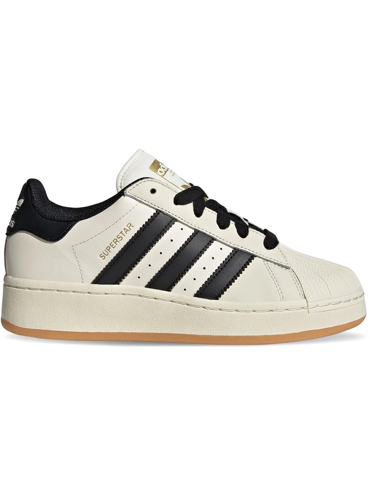 Женские кроссовки повседневные Adidas Superstar XLG — изображение 1 из 1, кремовый белый/черный
