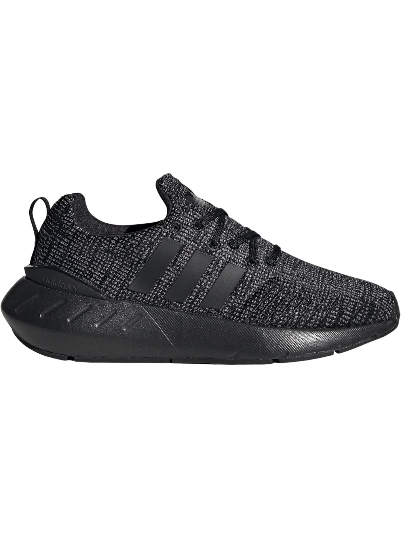 Детские кроссовки для мальчиков с завязками Adidas Swift Run 22 Adidas — изображение 1 из 1, черный серый белый