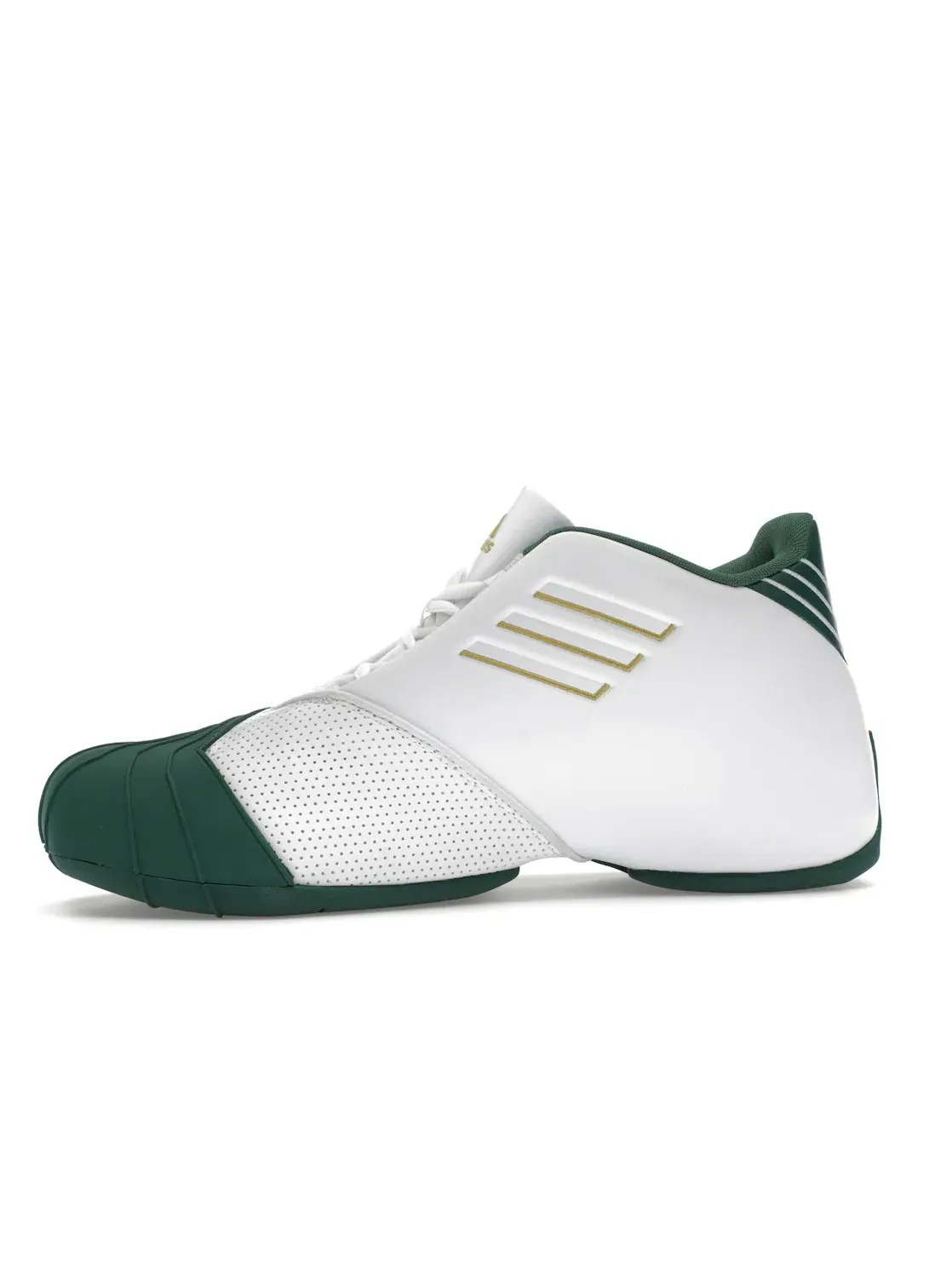 Мужские кроссовки для баскетбола Adidas T-Mac 1 — изображение 3 из 4, белый/зеленый-золотистый