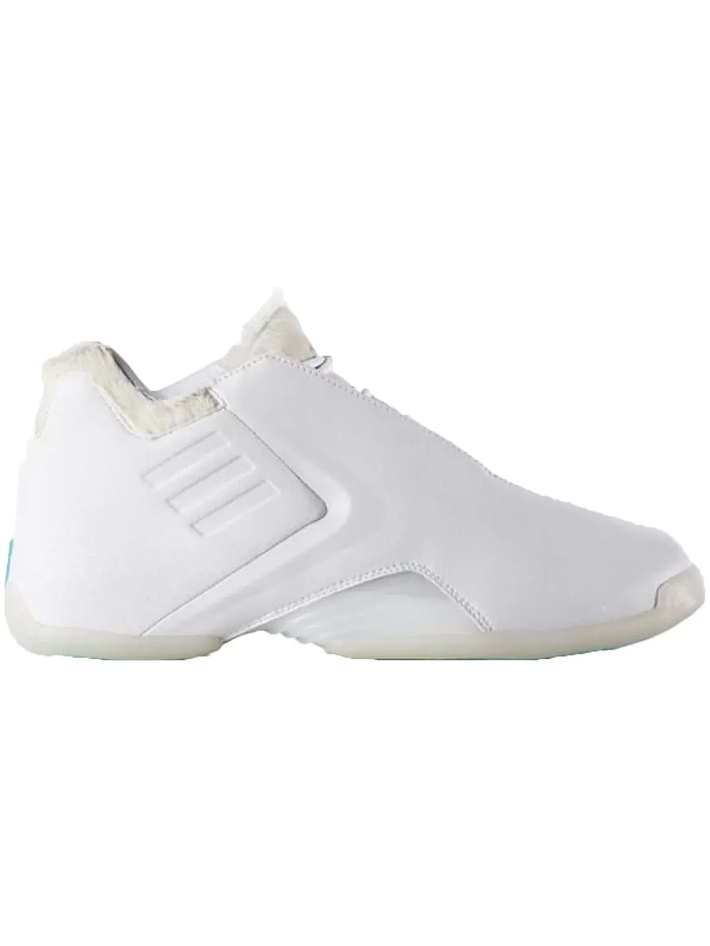 Мужские кроссовки с верхом из кожи T-Mac 3 Adidas — изображение 1 из 1, белый/белый