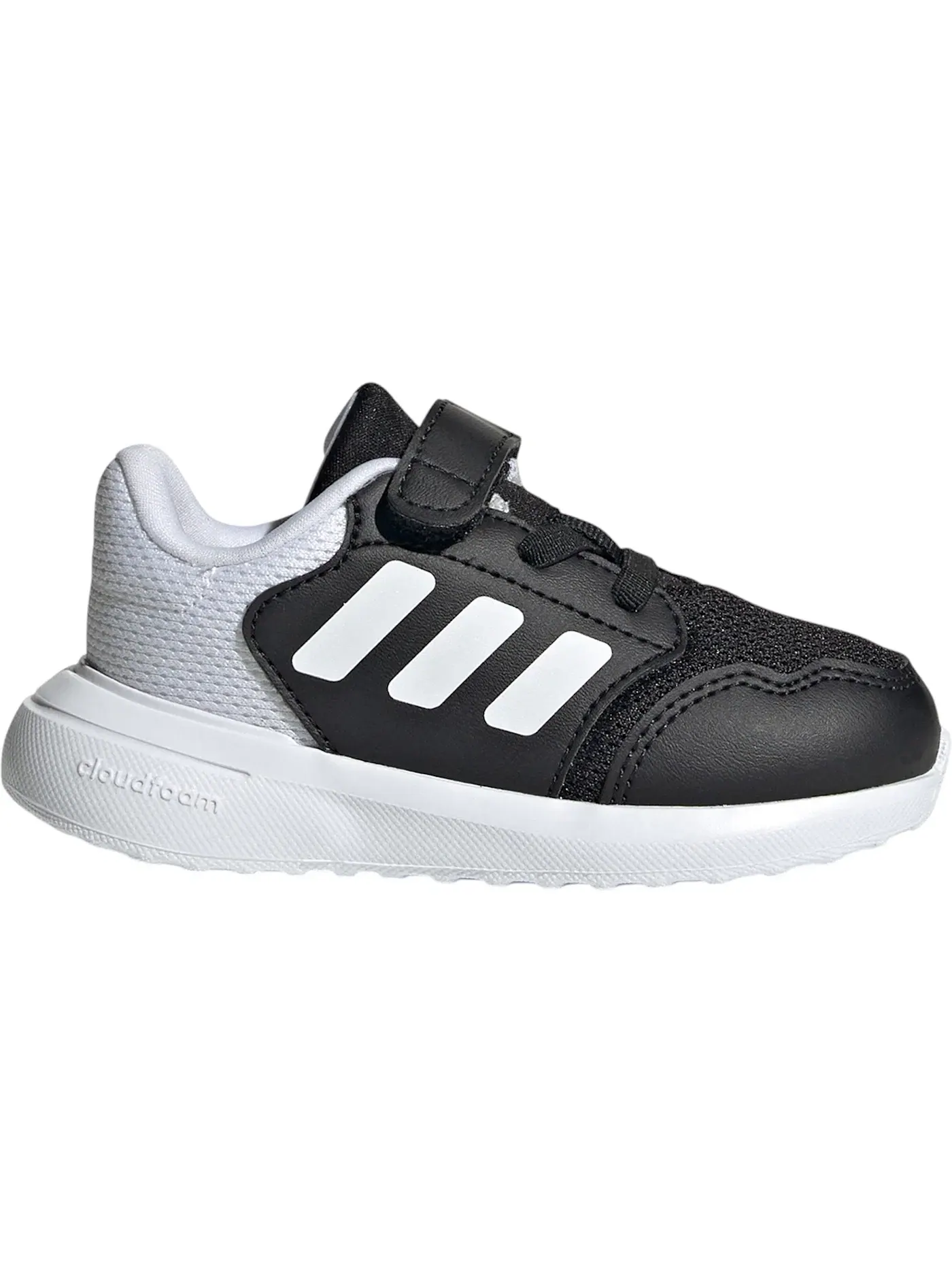 Детские кроссовки для мальчиков без шнурков Adidas Tensaur Run 3.0 — изображение 1 из 1, черный/белый/черный