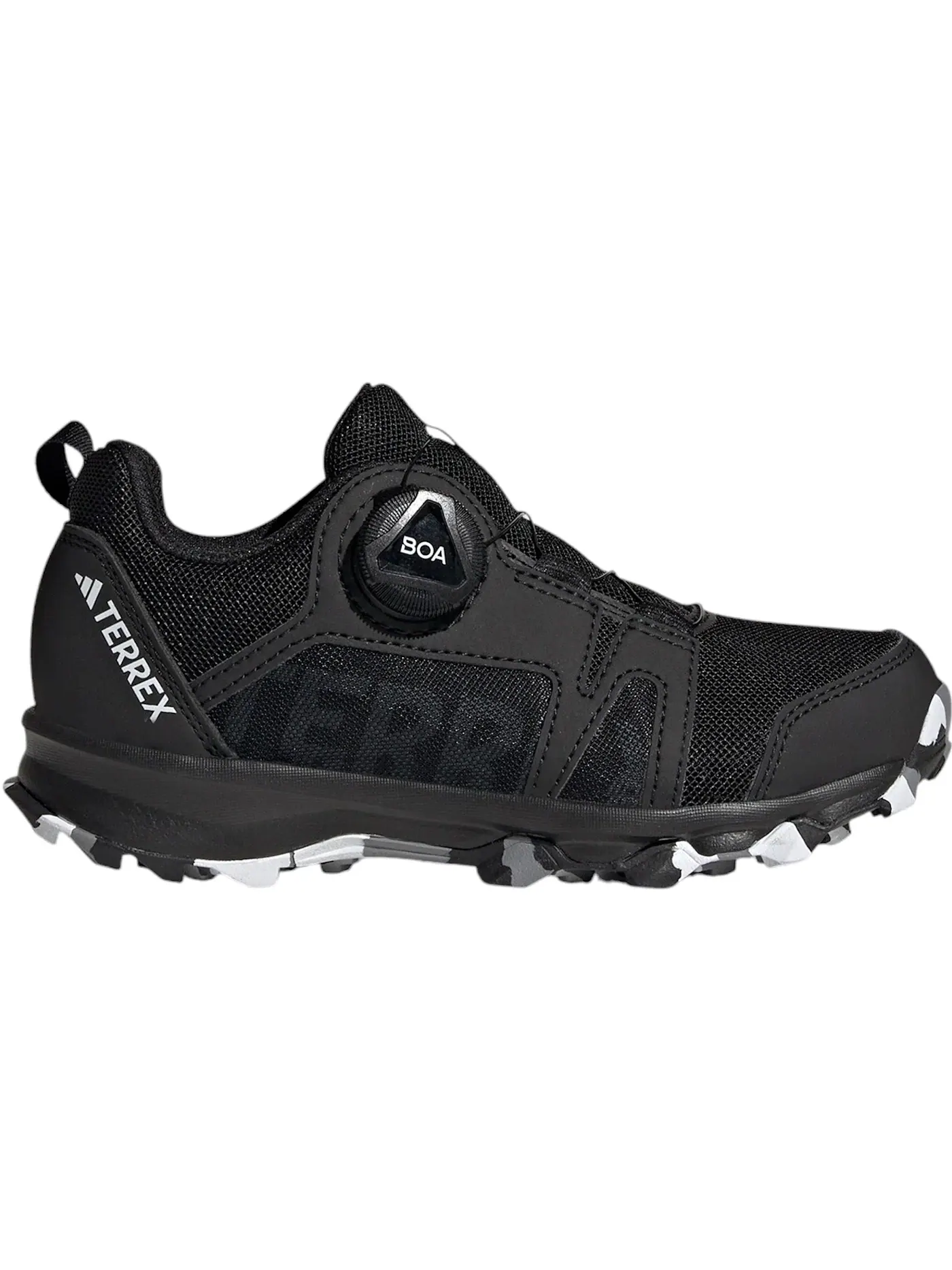 Детские кроссовки для бегу с системой BOA Adidas Terrex Agravic BOA Trail — изображение 1 из 1, черный белый серый