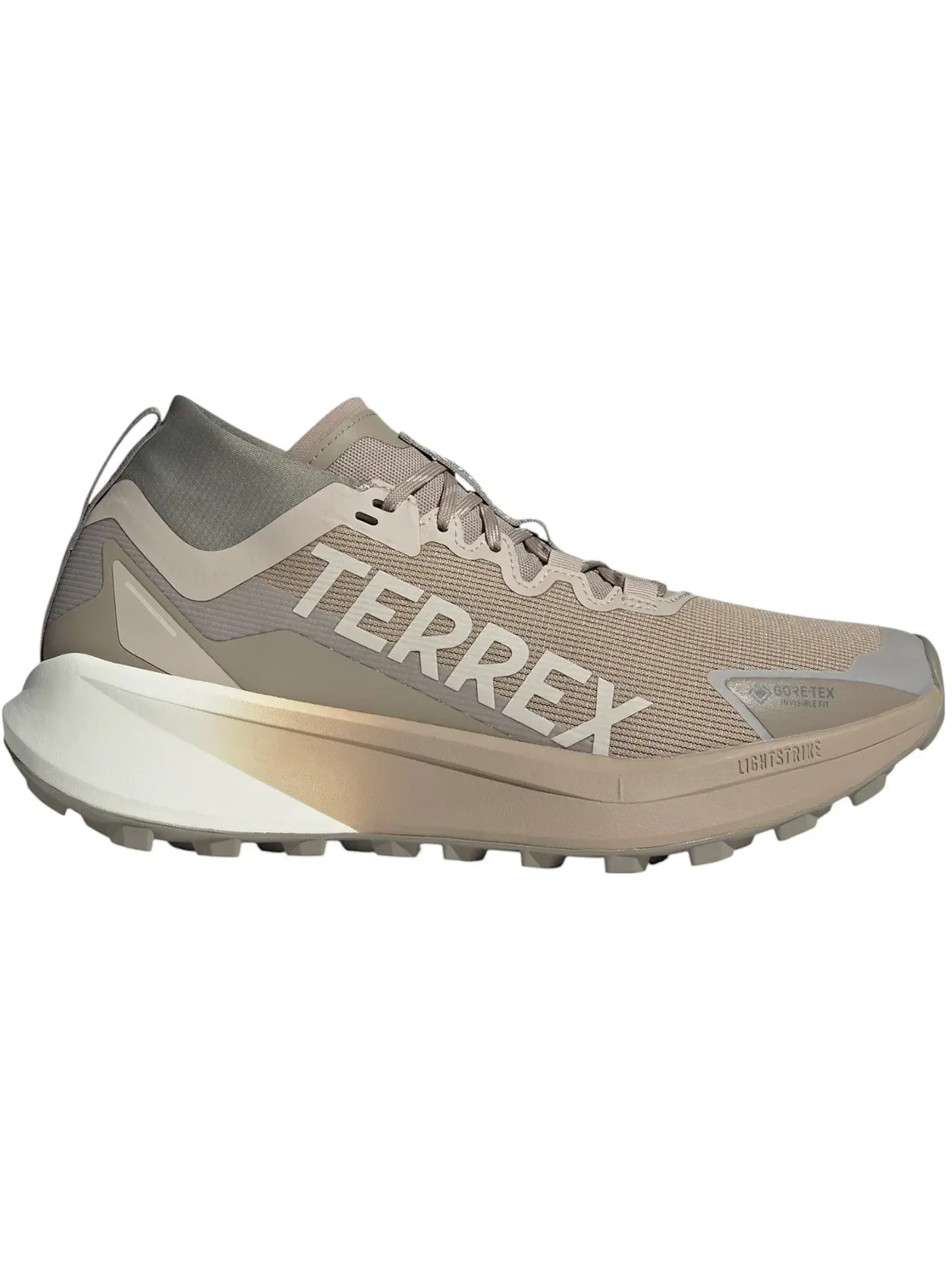 Мужские кроссовки для бега по пересеченной местности Adidas Terrex Agravic Gore-Tex Trail — изображение 1 из 1, бежевый