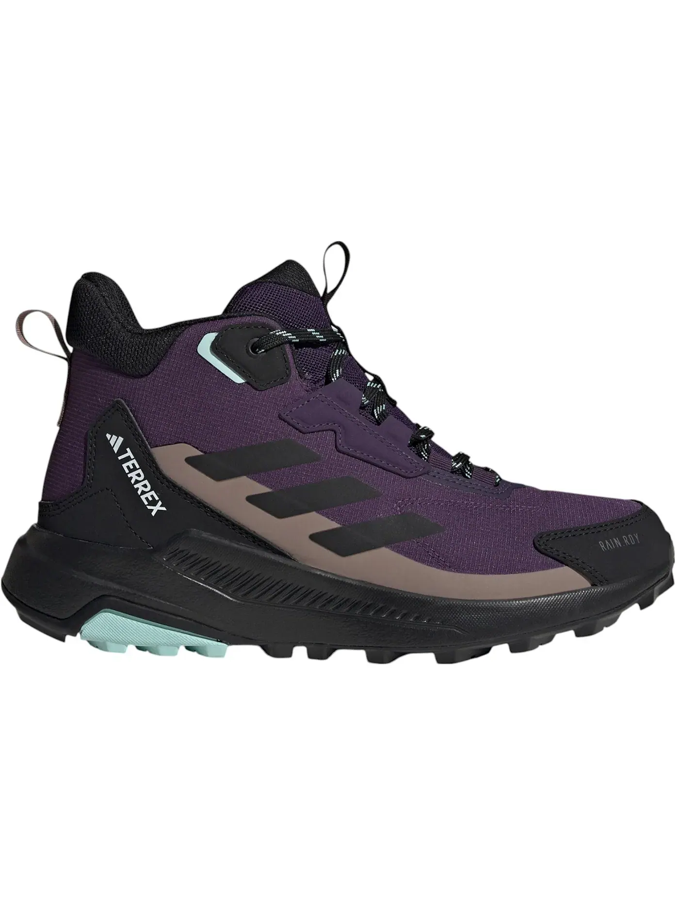 Женские кроссовки для активного отдыха Adidas Terrex Anylander Mid Rain.RDY — изображение 1 из 1, черный коричневый