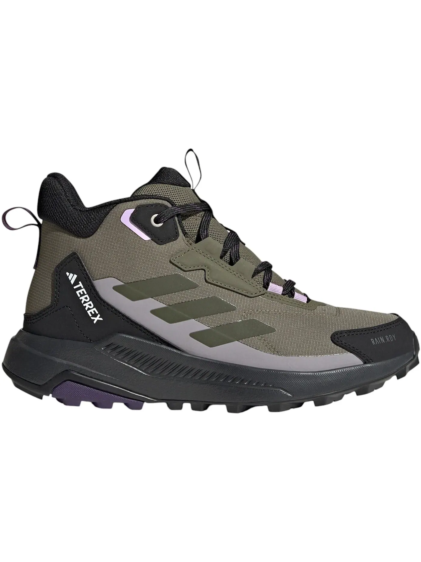 Женские кроссовки для активного отдыха Adidas Terrex Anylander Mid Rain.RDY — изображение 1 из 1, оливковый//черный