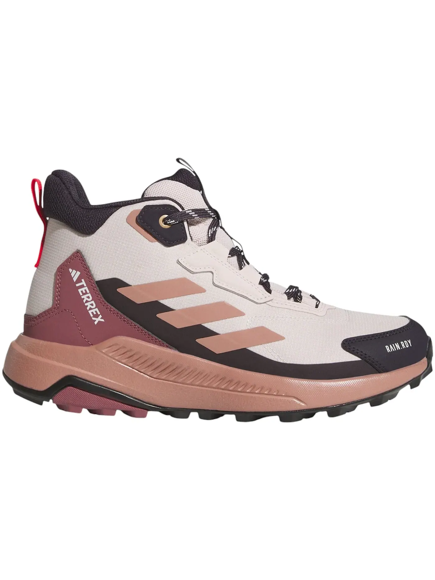Женские кроссовки для активного отдыха Terrex Anylander Mid Rain.RDY Adidas, Putty Mauve Warm Clay Pure Ruby