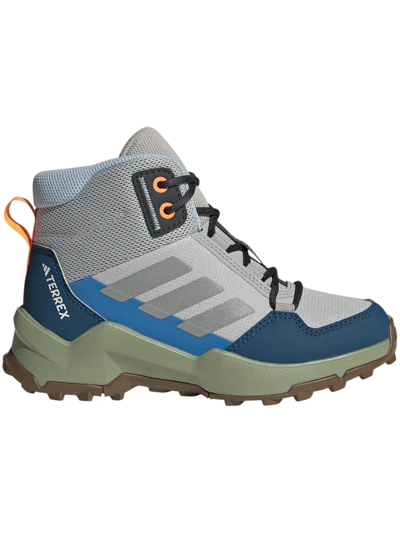 Детские кроссовки для активного отдыха Adidas Terrex AX4R Mid — изображение 1 из 1, серый серебристый синий