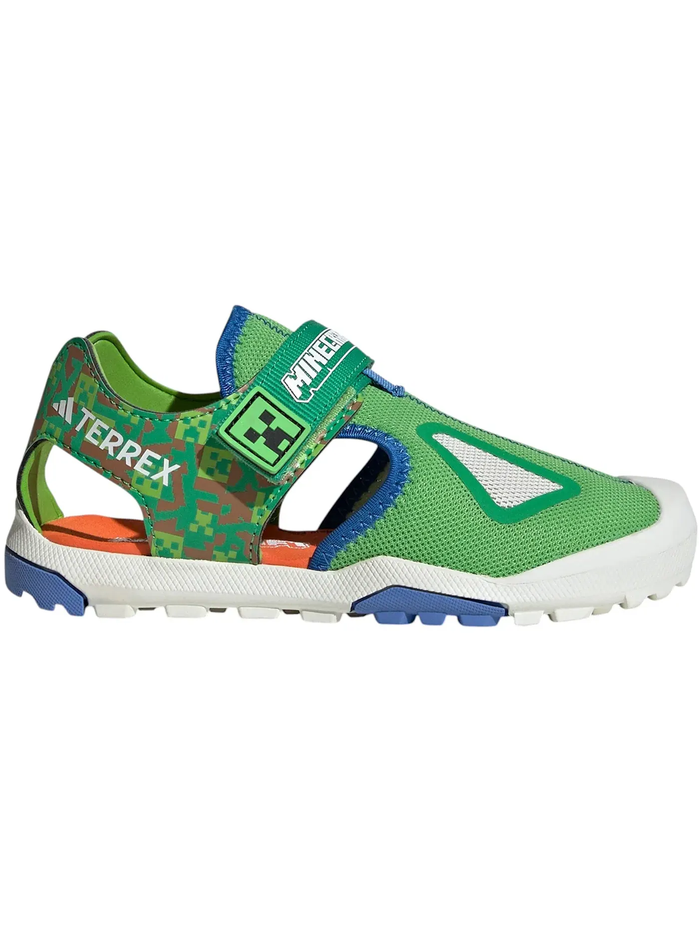 Детские сандалии с принтом Minecraft Adidas Terrex Captain Toey 2.0 Sandals — изображение 1 из 1, синий оранжевый