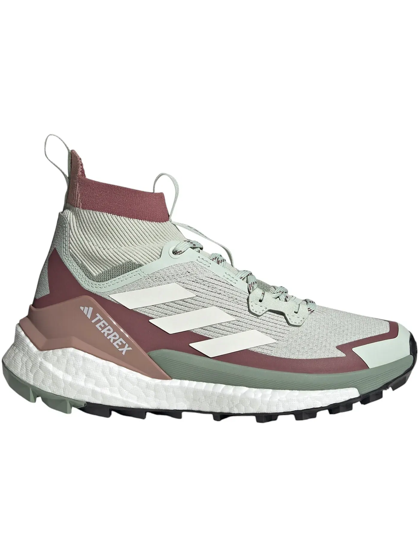 Женские кроссовки для трейла с ботинком Adidas Terrex Free Hiker 2.0 — изображение 1 из 1, зеленый/белый/бордовый