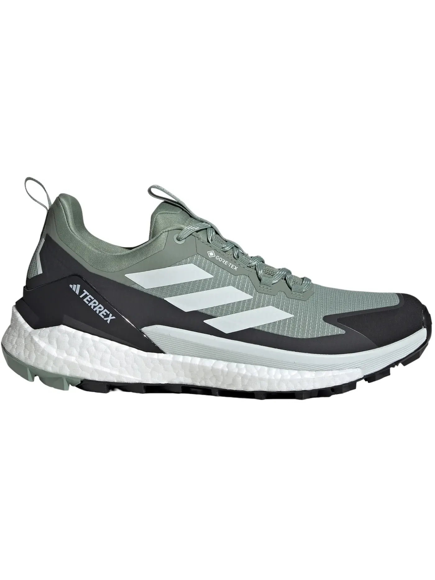 Мужские кроссовки с мембраной Gore-Tex Adidas Terrex Free Hiker 2.0 Low Gore-Tex — изображение 1 из 1, серебристый зеленый