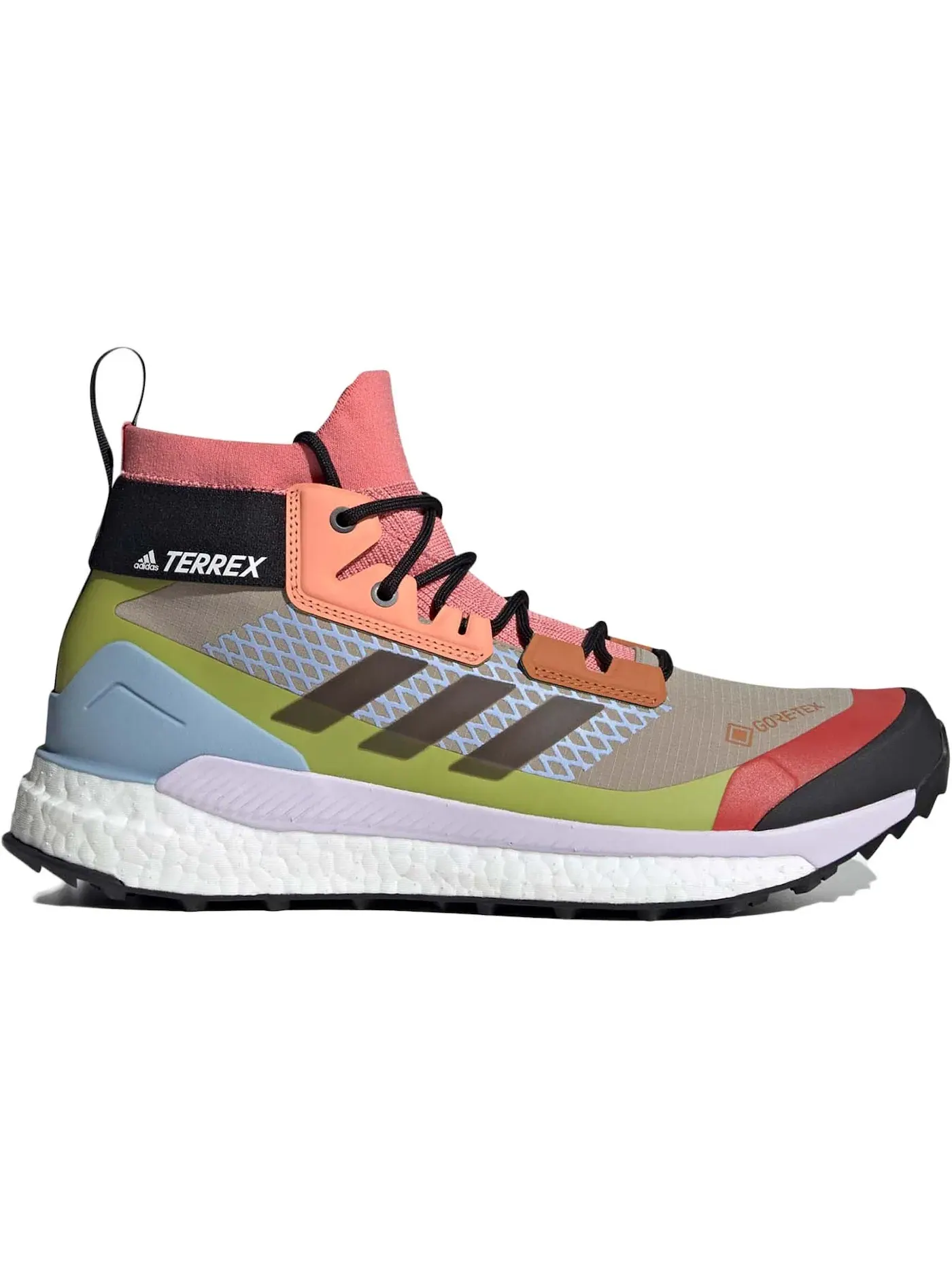 Мужские кроссовки для треккинга с мембраной Gore-Tex Adidas Terrex Free Hiker — изображение 1 из 1, серый/черный/фиолетовый