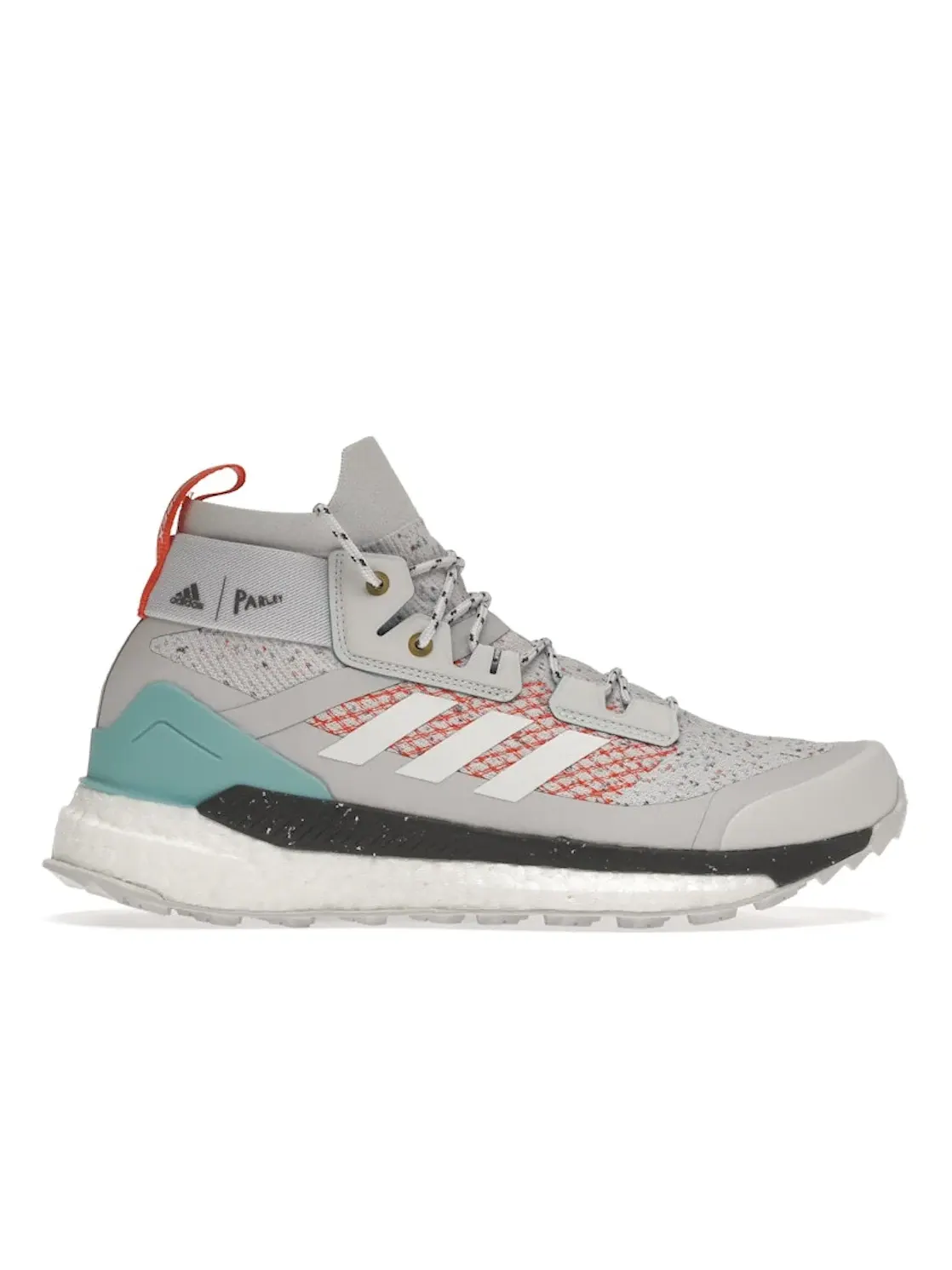 Мужские кроссовки для треккинга Adidas Terrex Free Hiker Parley — изображение 1 из 4, серый белый оранжевый