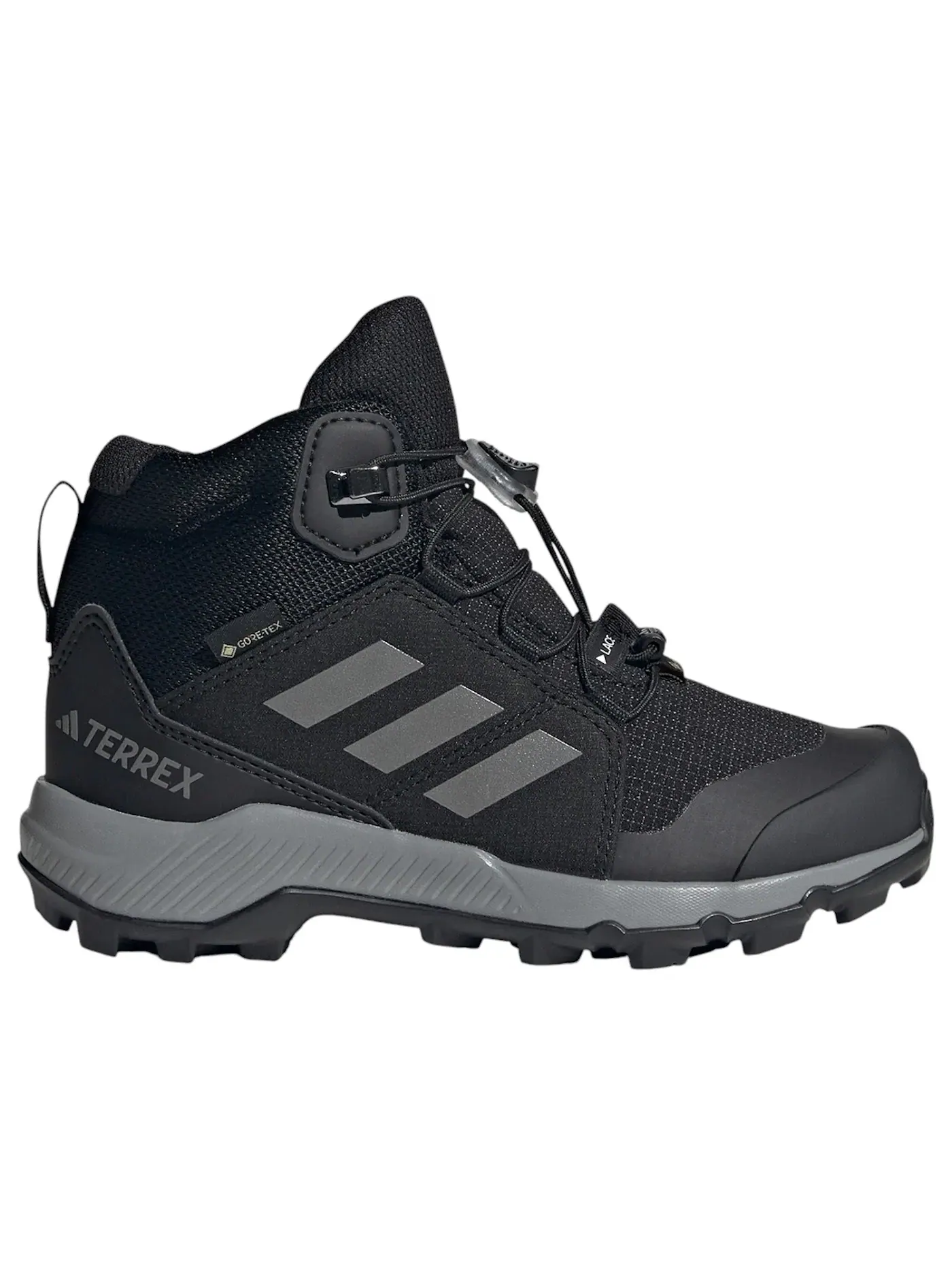 Детские кроссовки для активного отдыха с мембраной Gore-Tex Adidas Terrex Mid Gore-Tex — изображение 1 из 1, черный серый