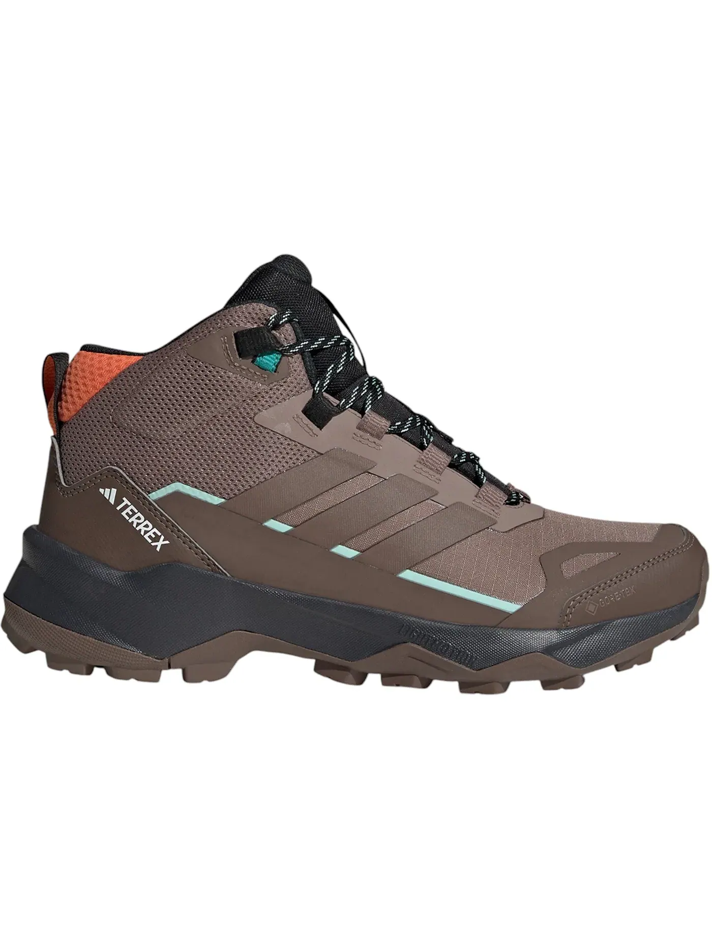 Женские кроссовки для трейла с мембраной Gore-Tex Adidas Terrex Skychaser AX5 Mid — изображение 1 из 1, коричневый оранжевый