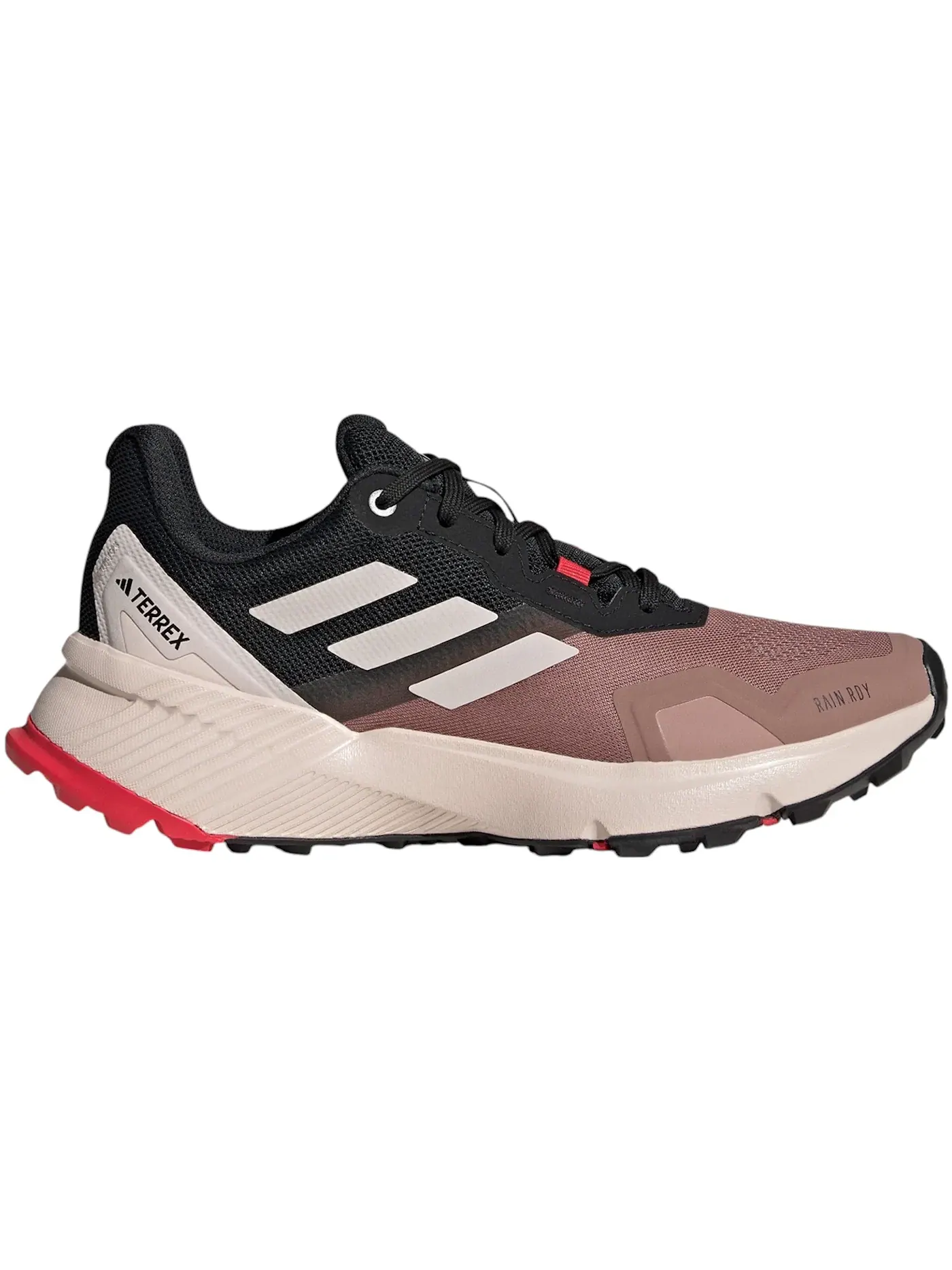 Женские кроссовки для трейла с мембраной Rain.RDY Adidas Terrex Soulstride, Warm Clay Putty Mauve Pure Ruby
