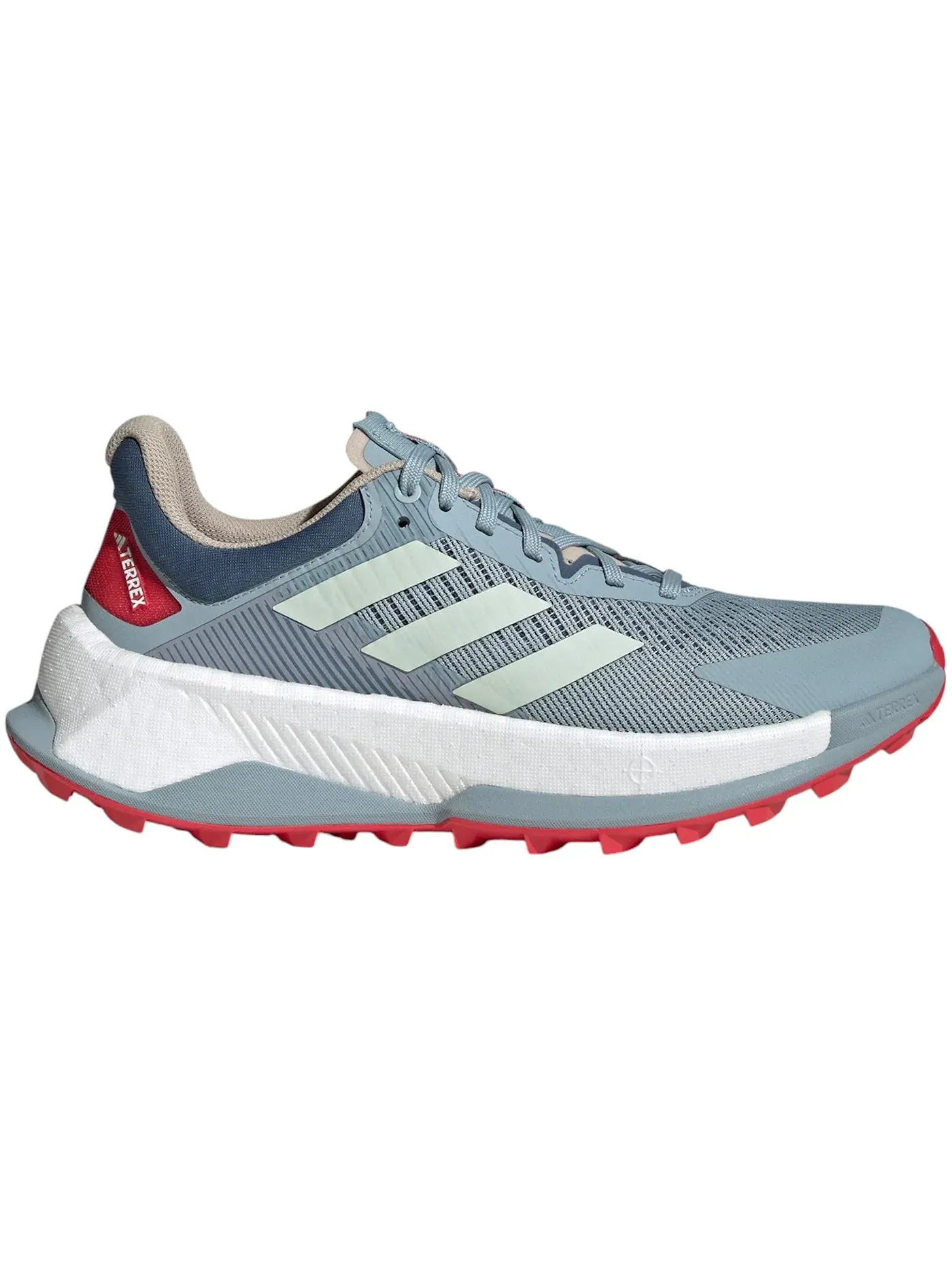 Мужские кроссовки для бега по пересеченной местности Adidas Terrex Soulstride Ultra Trail — изображение 1 из 1, серый/зеленый