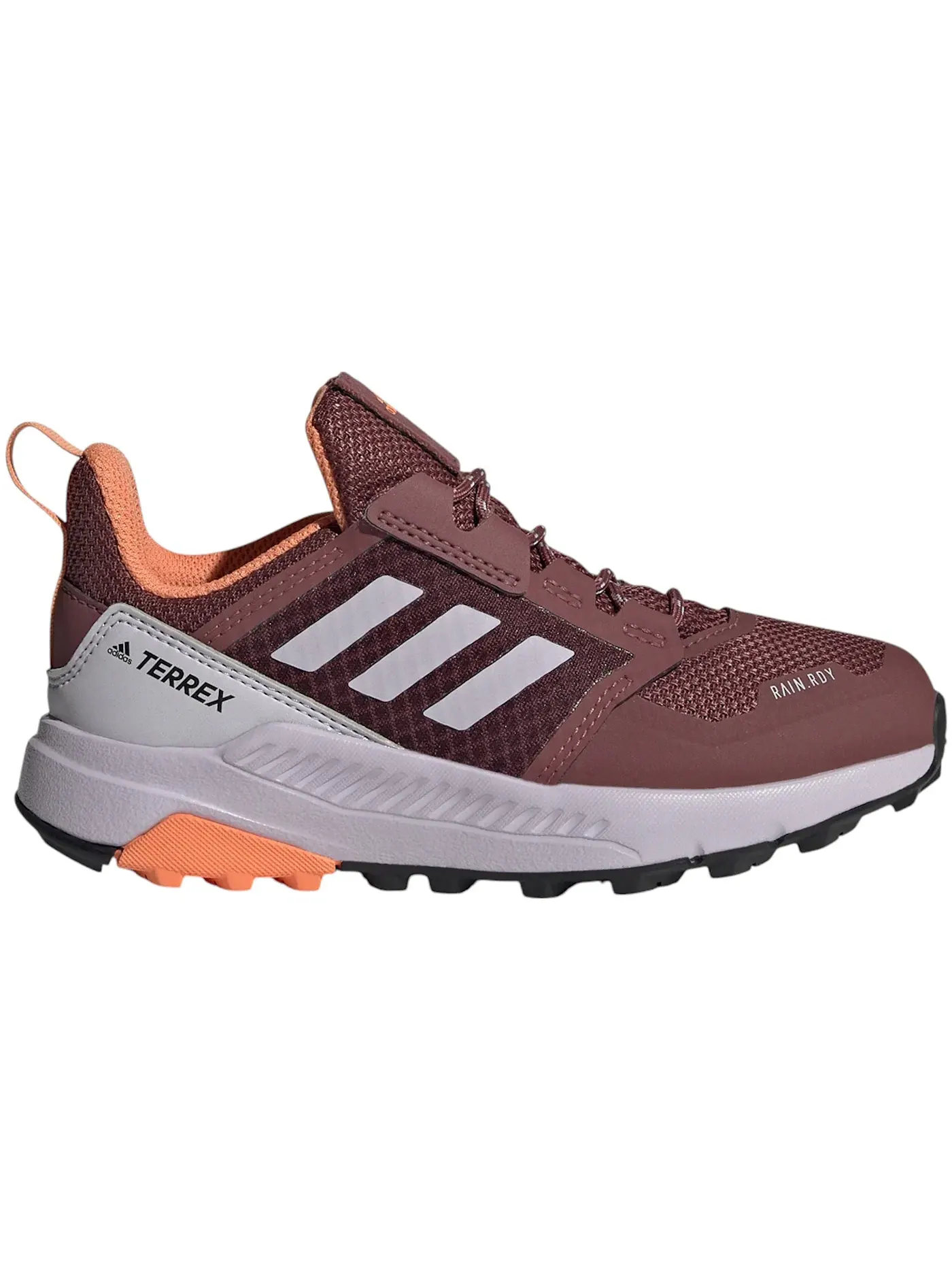 Детские кроссовки водонепроницаемые Adidas Terrex Trailmaker Rain.RDY — изображение 1 из 1, бордовый/серебристый