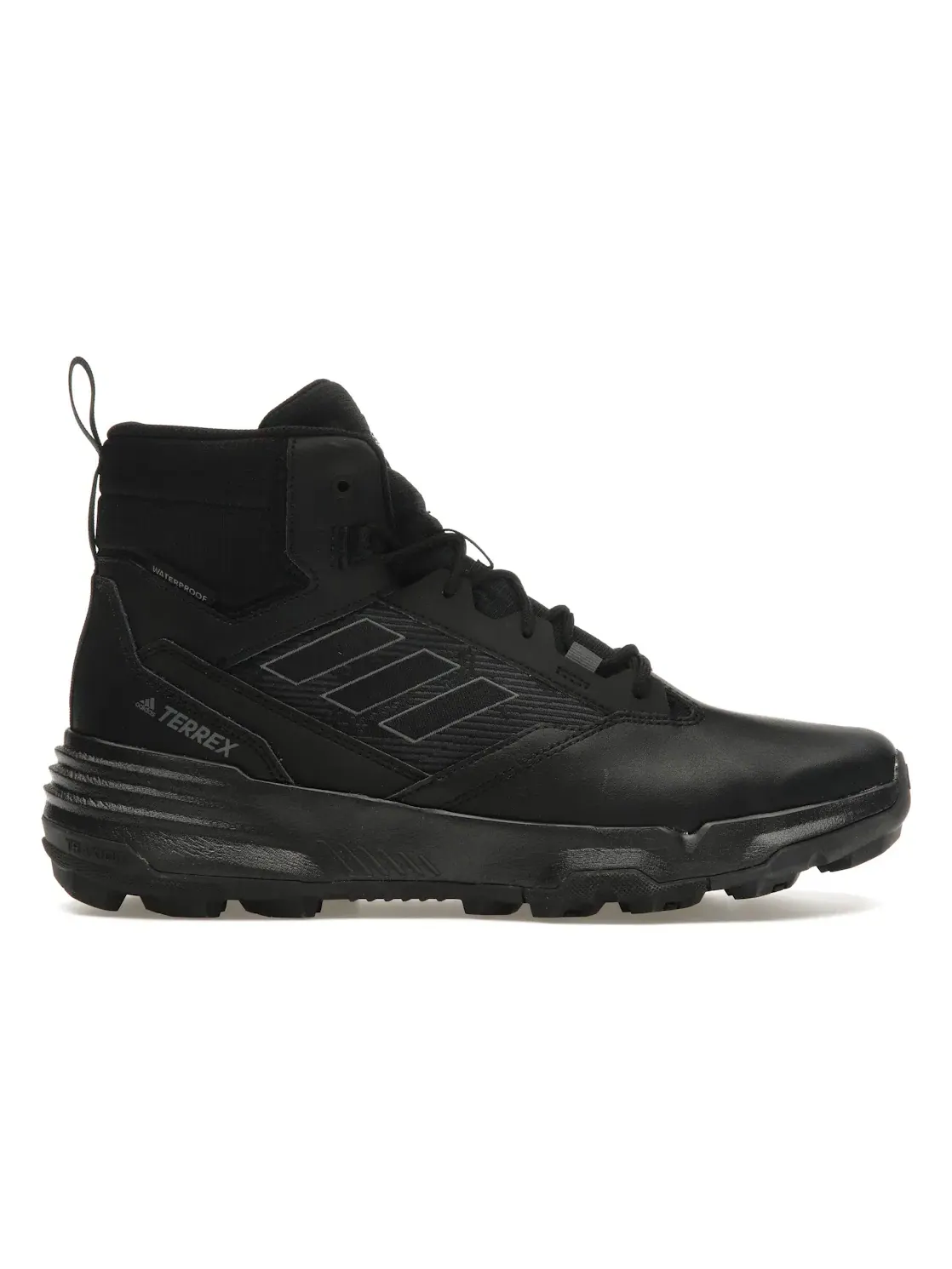 Мужские кроссовки для бега Terrex Unity Leather Mid Rain.RDY Adidas — изображение 1 из 4, черный/серый/серый