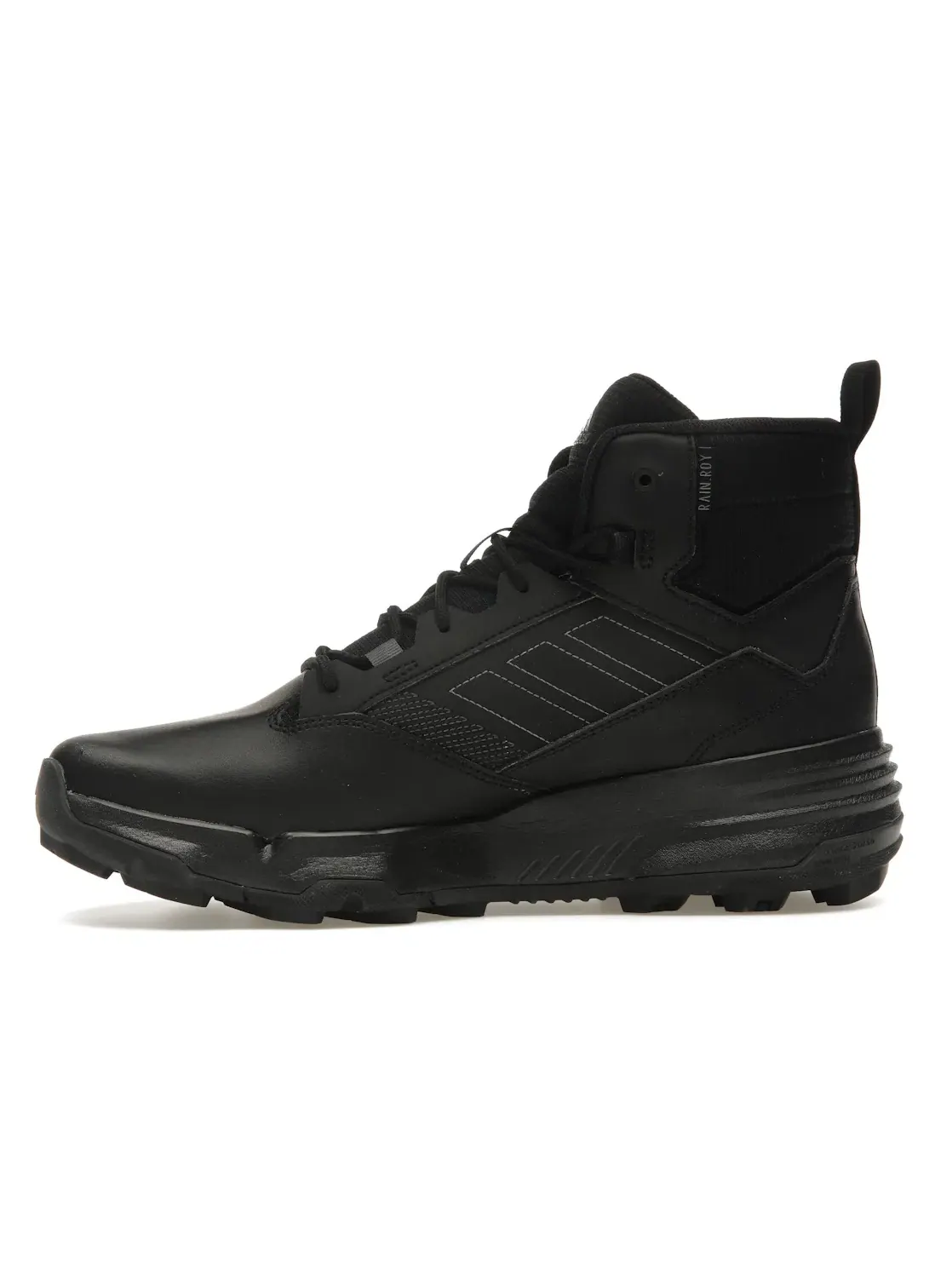 Мужские кроссовки для бега Terrex Unity Leather Mid Rain.RDY Adidas — изображение 3 из 4, черный/серый/серый