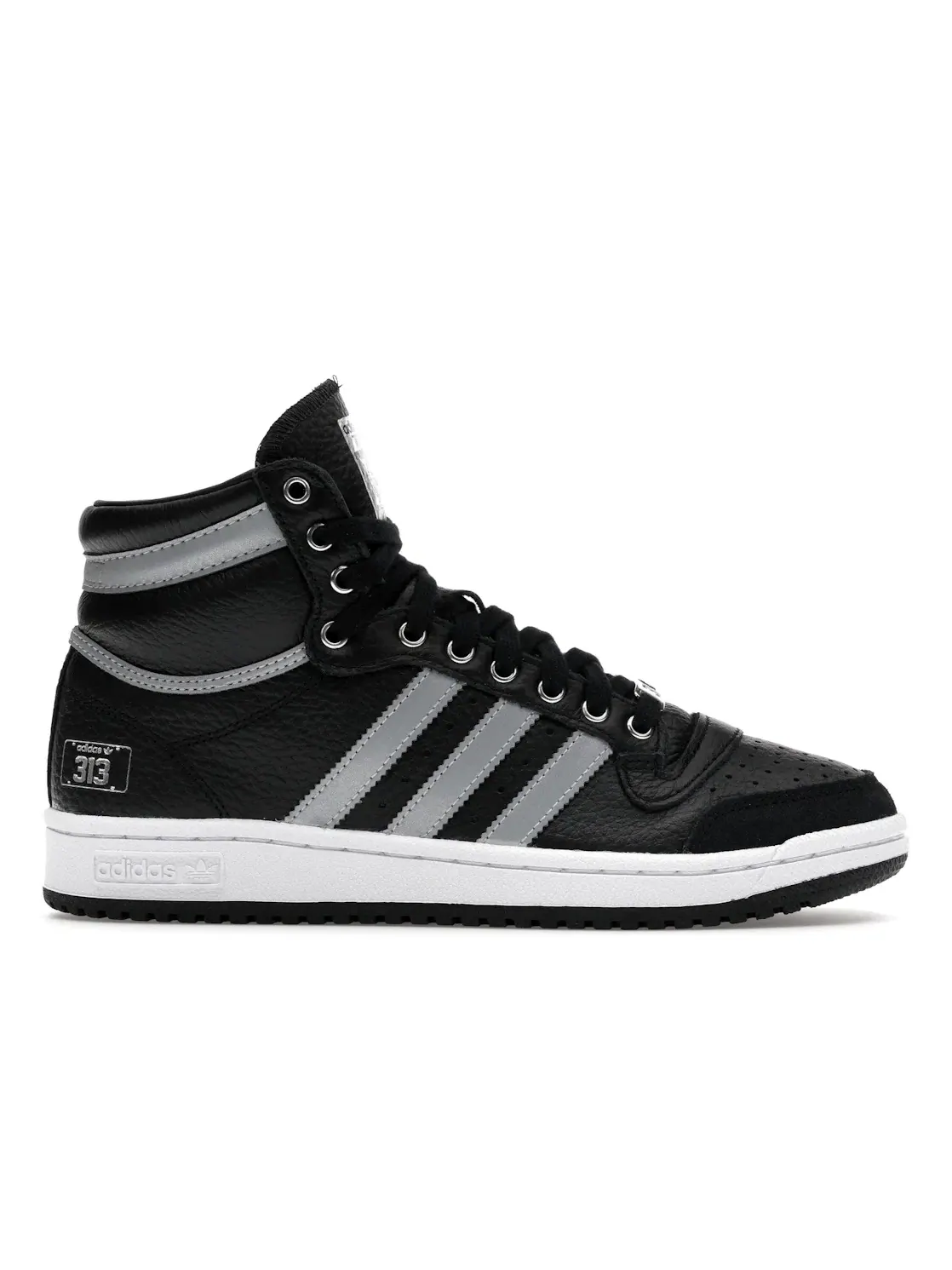 Мужские кроссовки Lifestyle с принтом Adidas Top Ten Hi — изображение 1 из 4, черный/серебристый/белый