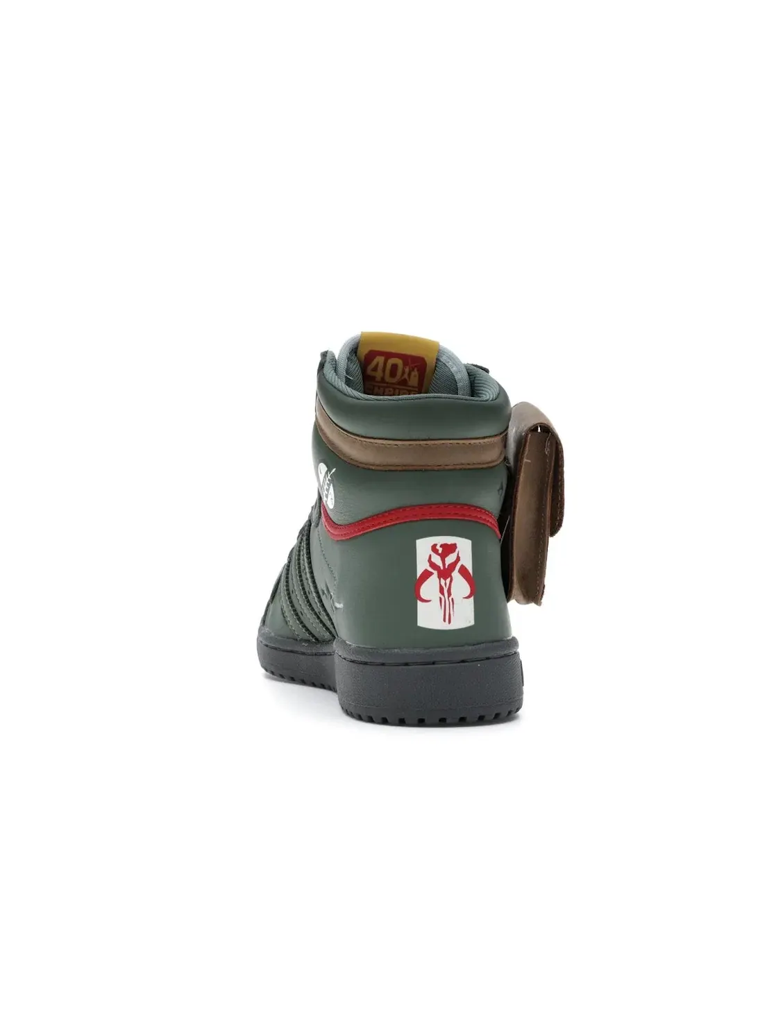 Мужские кроссовки кожаные с принтом Top Ten Hi Adidas — изображение 4 из 4, зеленый зеленый