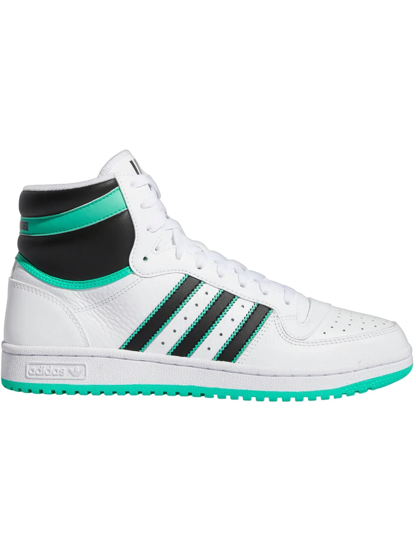 Мужские кроссовки для повседневной носки Adidas Top Ten RB — изображение 1 из 1, белый черный-зеленый