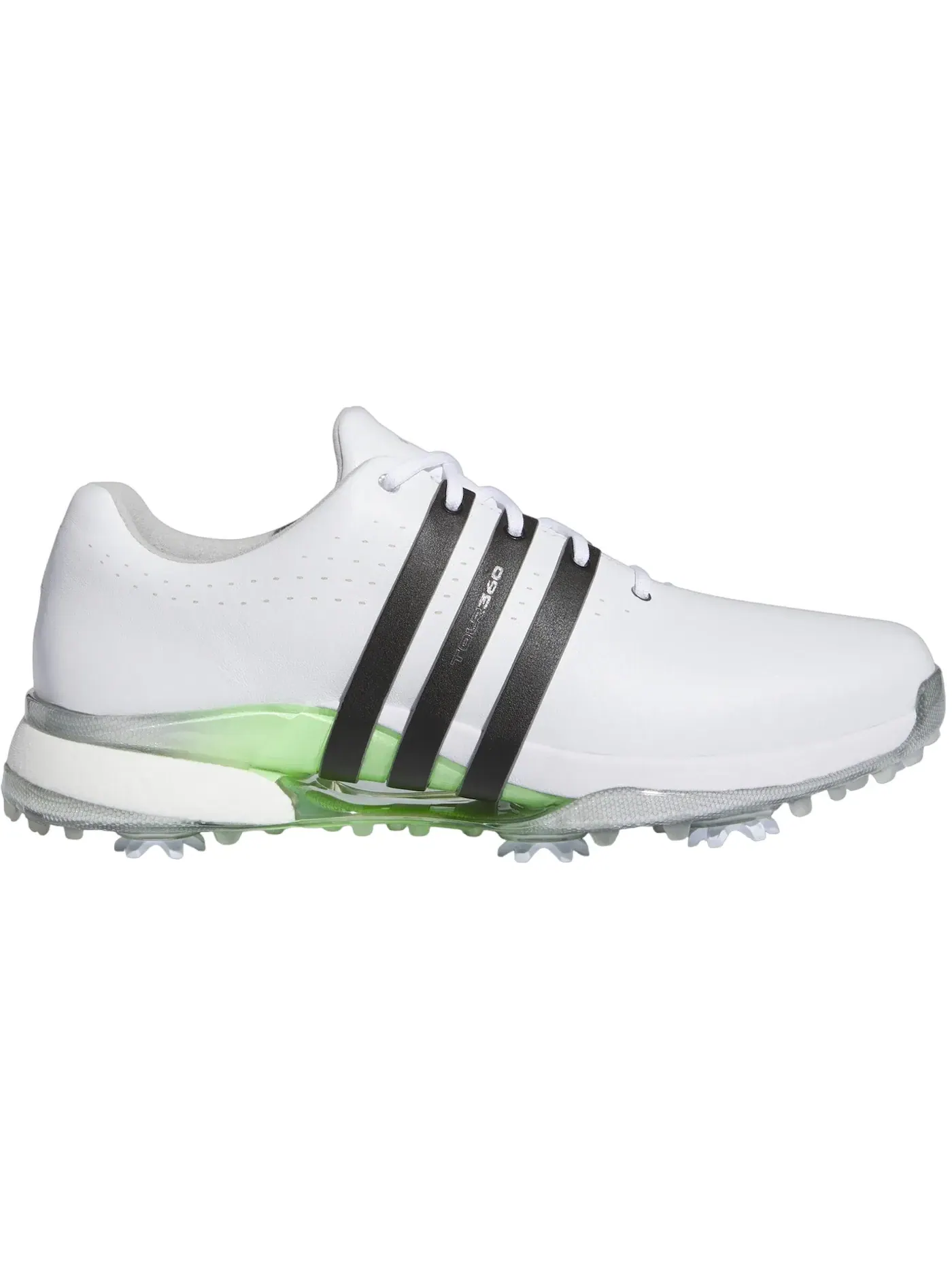 Мужские кроссовки для гольфа с технологией Tour360 Adidas Tour360 24 Golf — изображение 1 из 1, белый черный зеленый