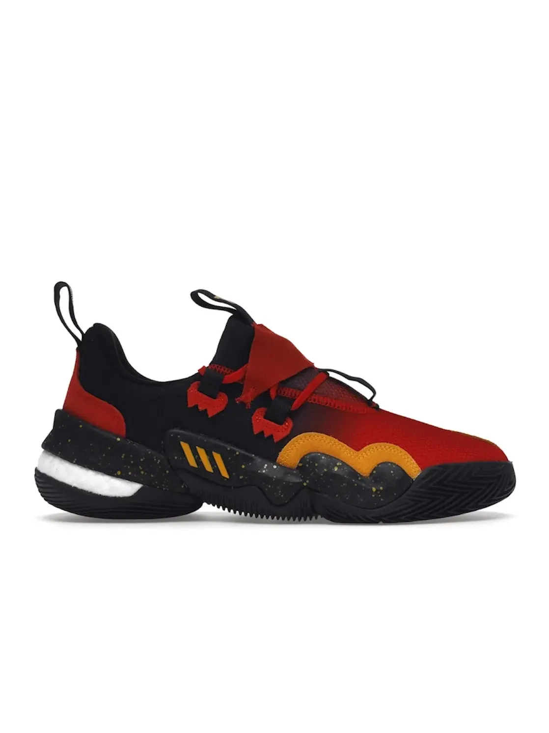 Мужские кроссовки с асимметричным дизайном Adidas Trae Young 1 — изображение 1 из 4, черный/красный/желтый