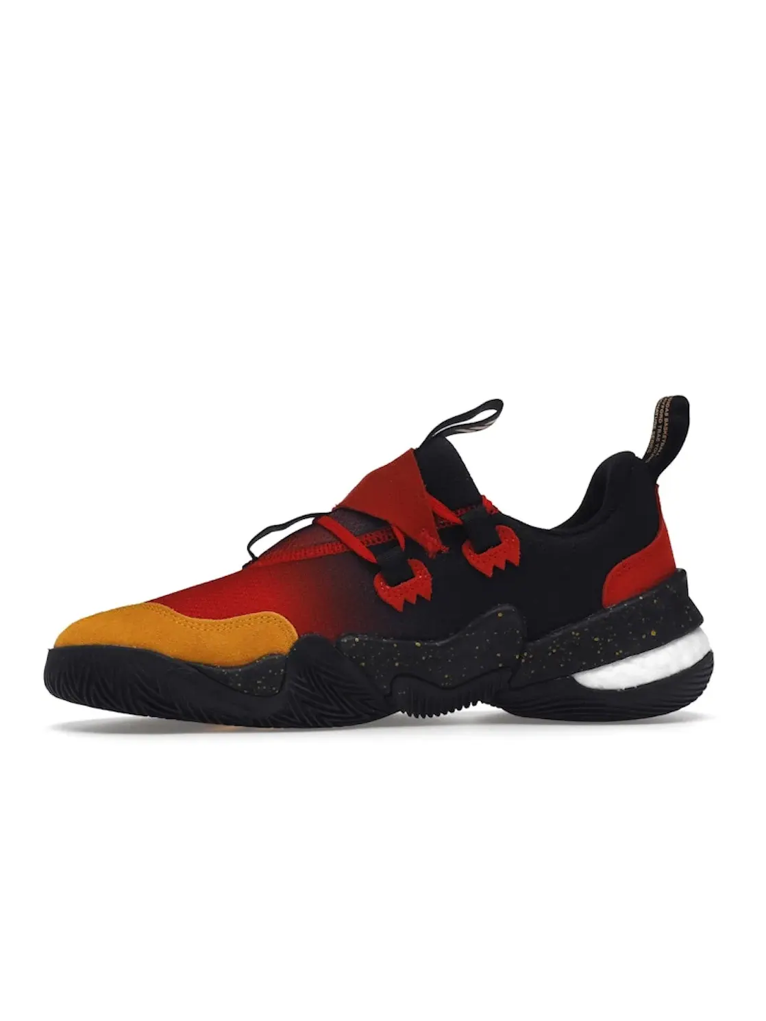 Мужские кроссовки с асимметричным дизайном Adidas Trae Young 1 — изображение 3 из 4, черный/красный/желтый