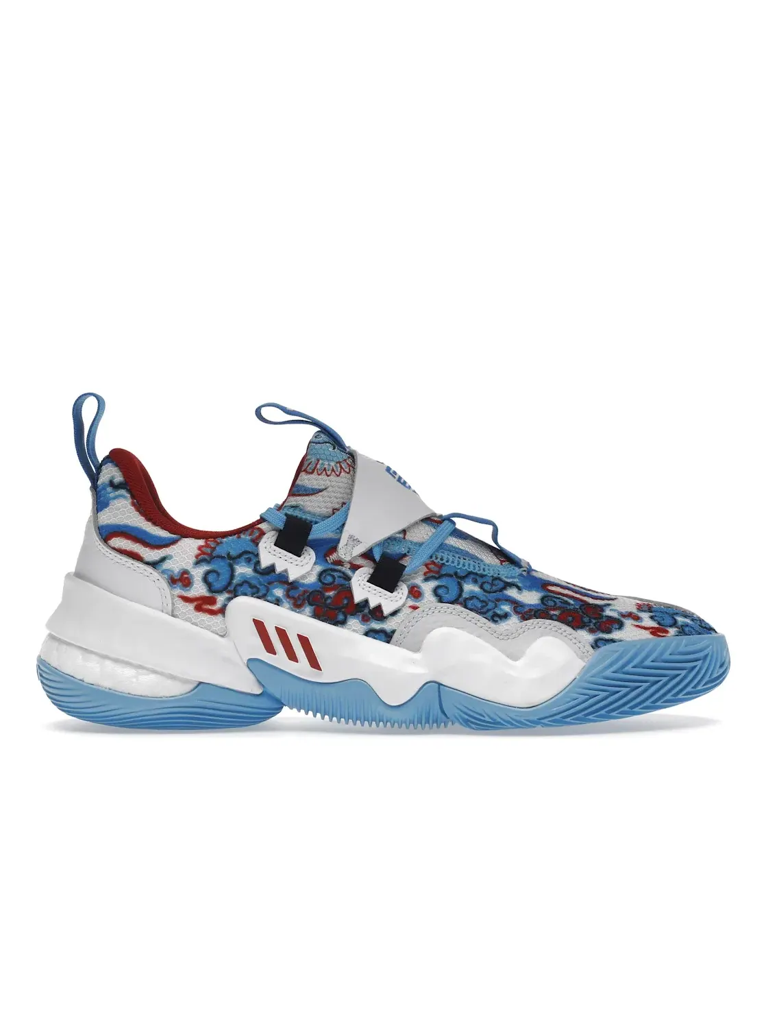 Мужские кроссовки с принтом Adidas Trae Young 1 — изображение 1 из 4, синий-черный