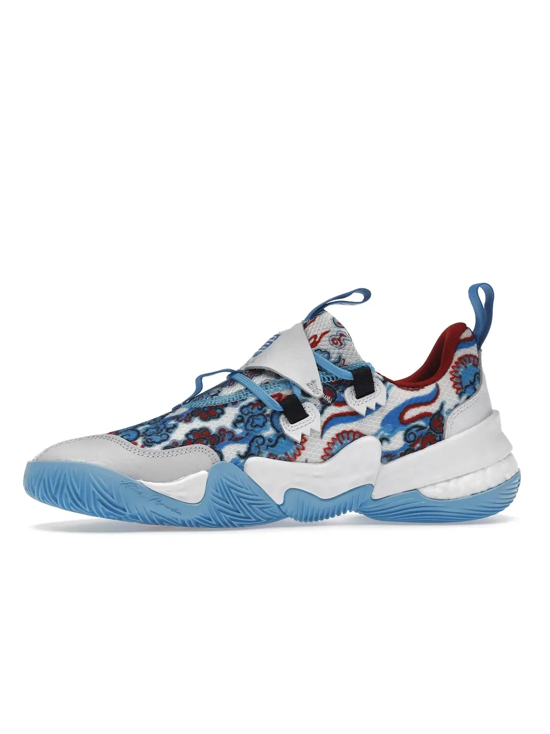 Мужские кроссовки с принтом Adidas Trae Young 1 — изображение 3 из 4, синий-черный