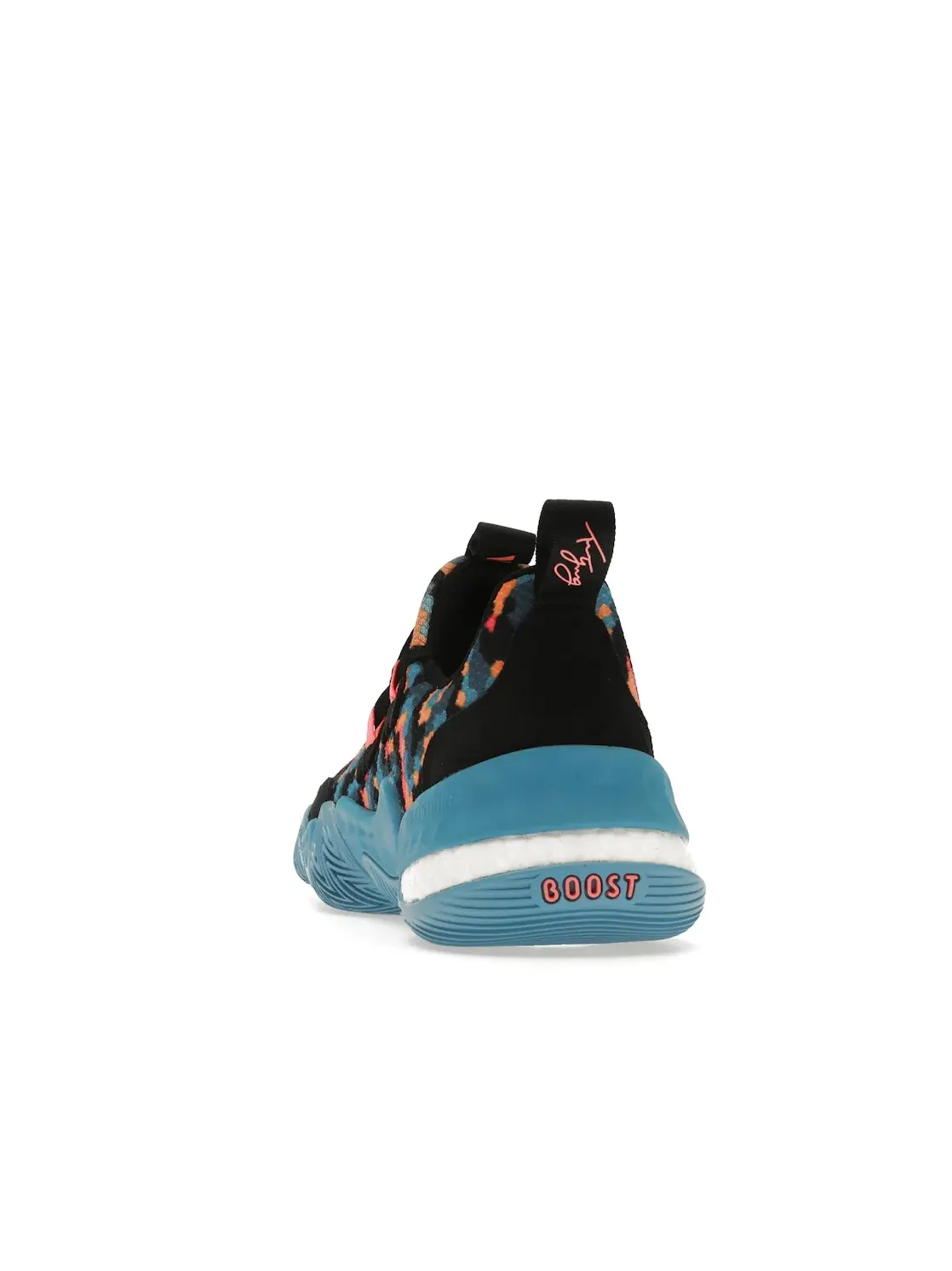 Мужские кроссовки с пиксельным принтом Adidas Trae Young 1 — изображение 4 из 4, черный/оранжевый/синий