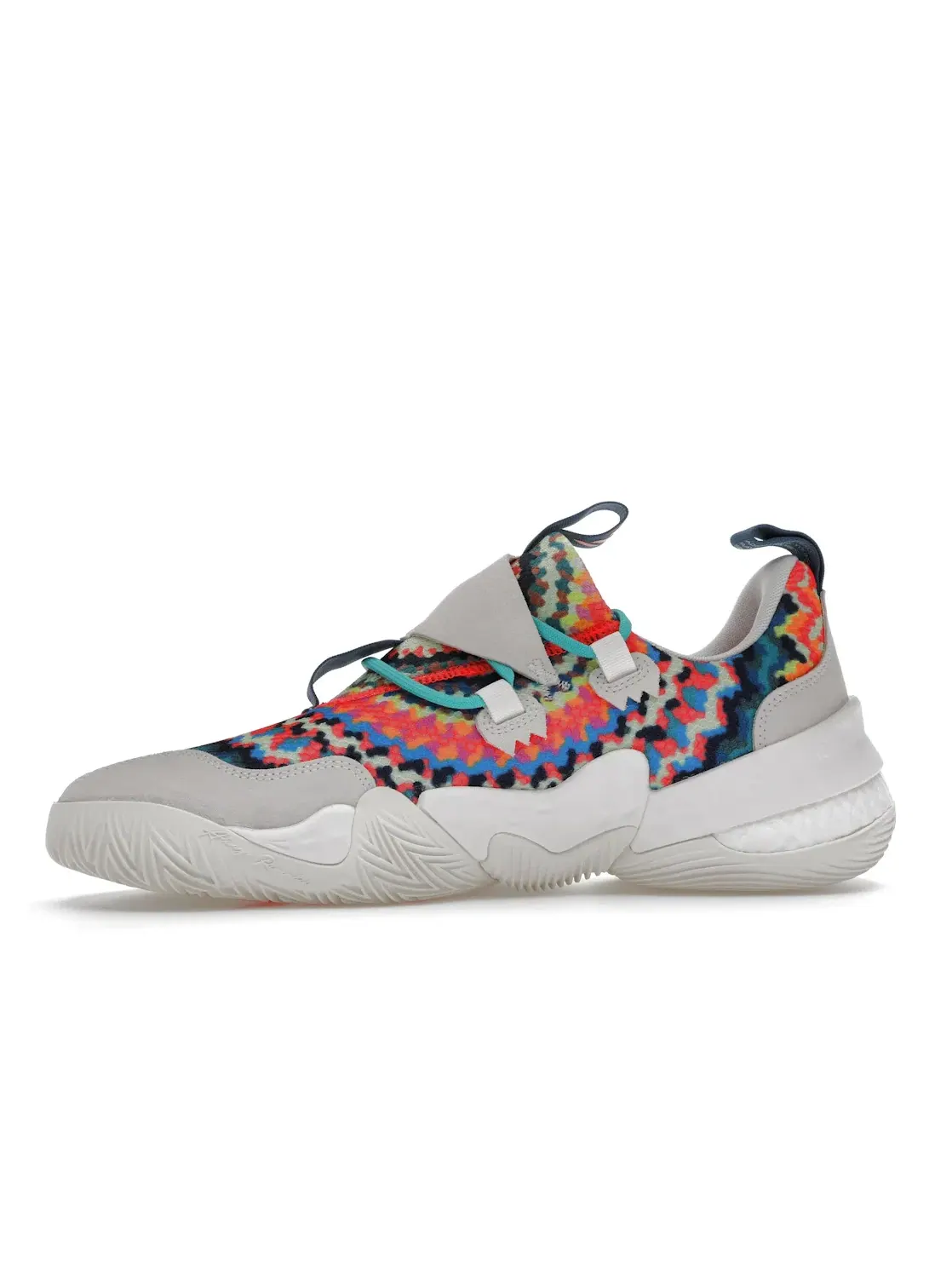 Мужские кроссовки с принтом тай-дай Adidas Trae Young 1 — изображение 3 из 4, белый мульти