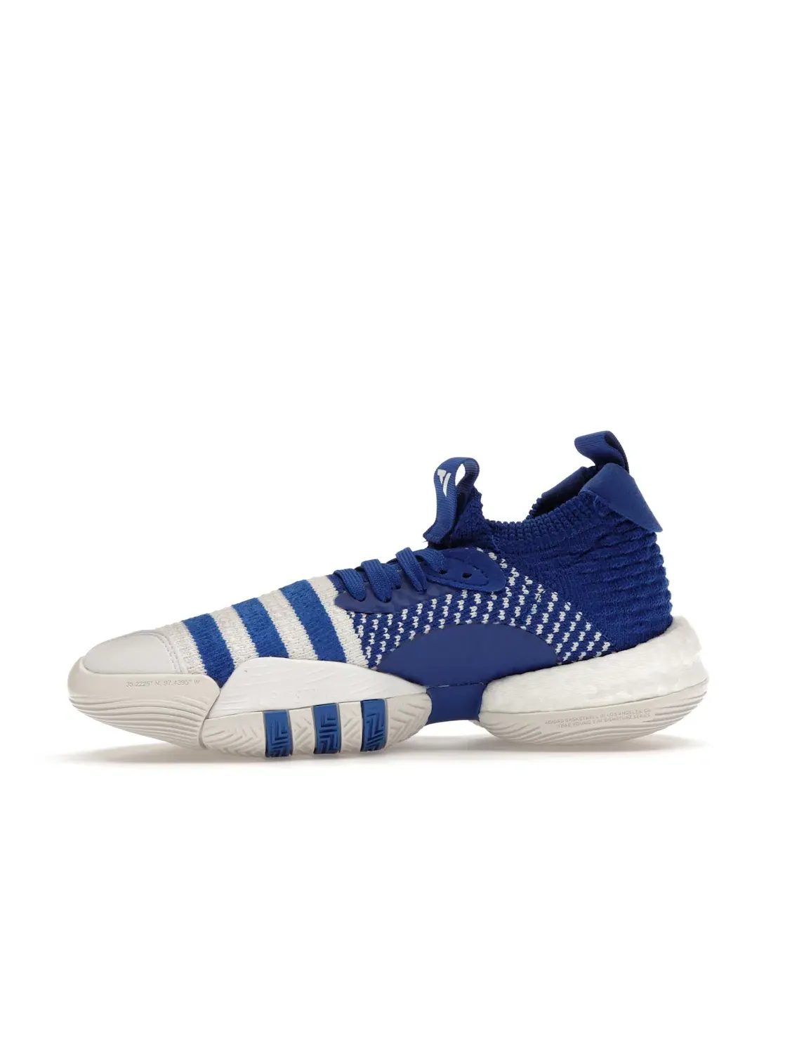 Мужские кроссовки для баскетбола Adidas Trae Young 2.0 — изображение 3 из 4, белый/синий/белый