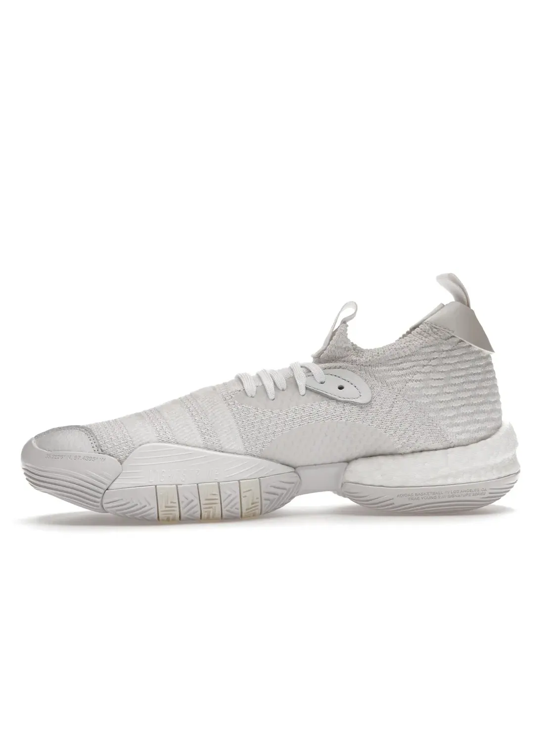 Мужские кроссовки баскетбольные Adidas Trae Young 2.0 — изображение 3 из 4, белый/белый