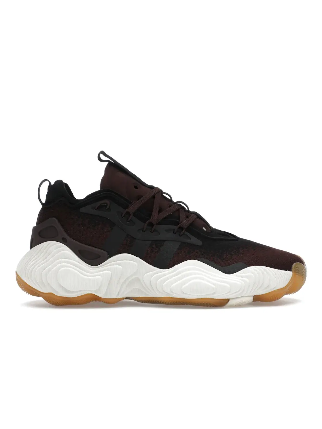 Мужские кроссовки для баскетбола с высокой поддержкой Adidas Trae Young 3 — изображение 1 из 4, коричневый/черный/белый