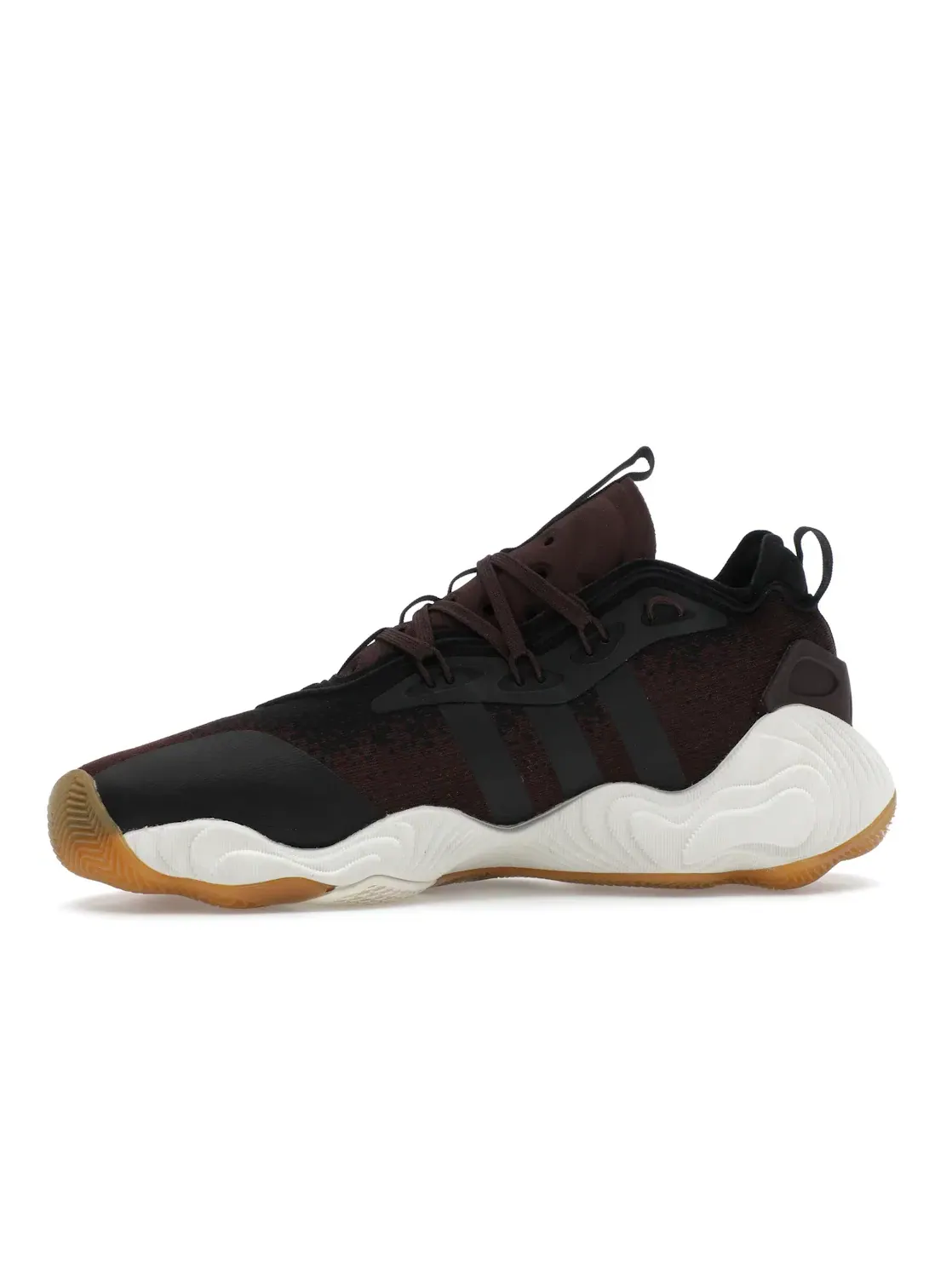 Мужские кроссовки для баскетбола с высокой поддержкой Adidas Trae Young 3 — изображение 3 из 4, коричневый/черный/белый