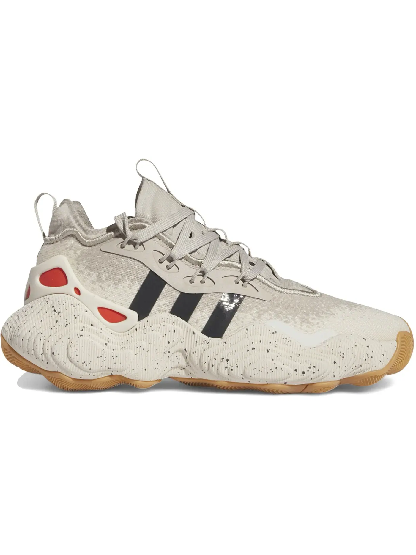 Детские кроссовки для мальчиков баскетбольные Adidas Trae Young 3 — изображение 1 из 1, бежевый/серый/белый