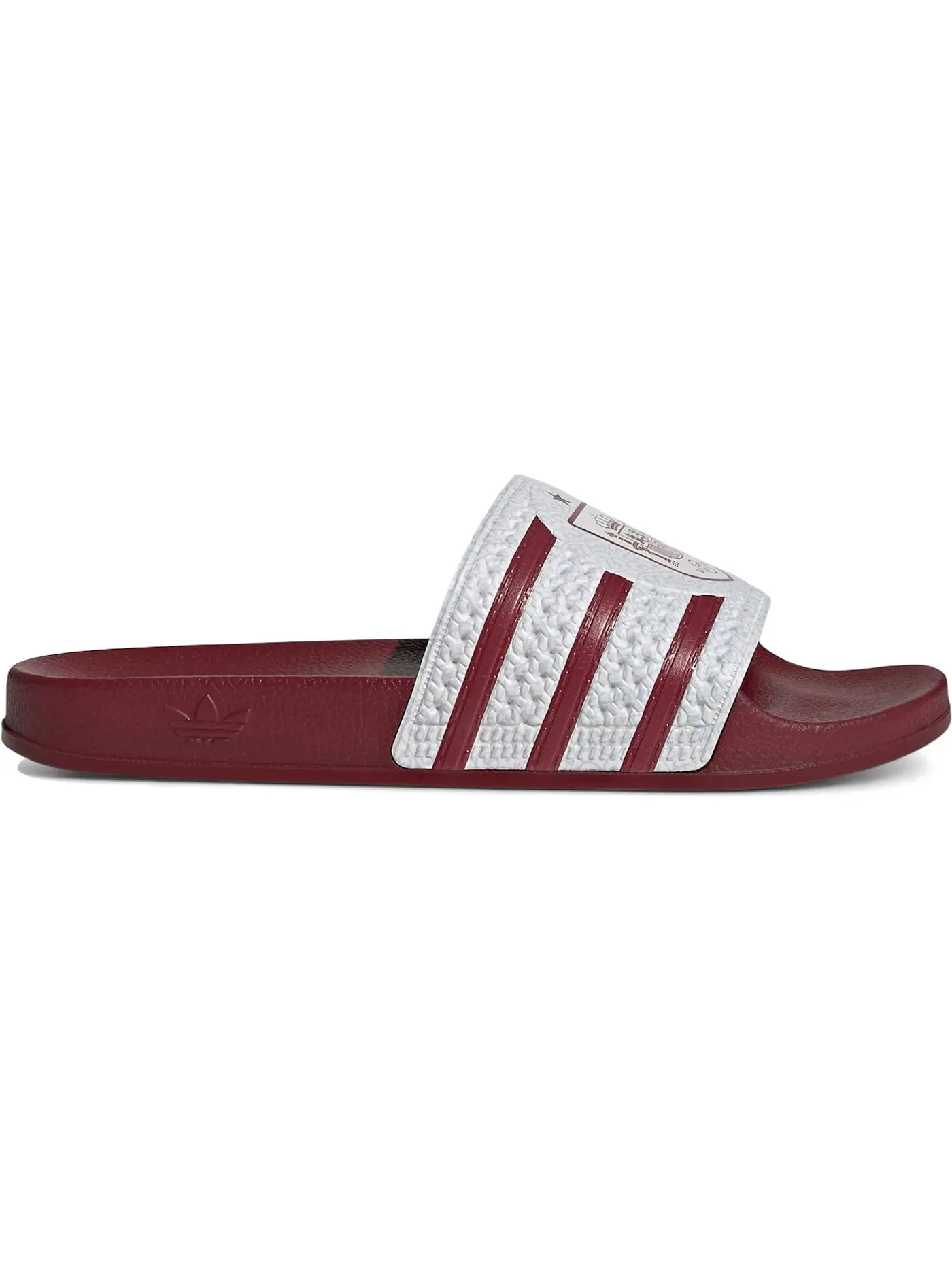 Мужские шлепанцы с логотипом Trefoil Adidas — изображение 1 из 1, бордовый