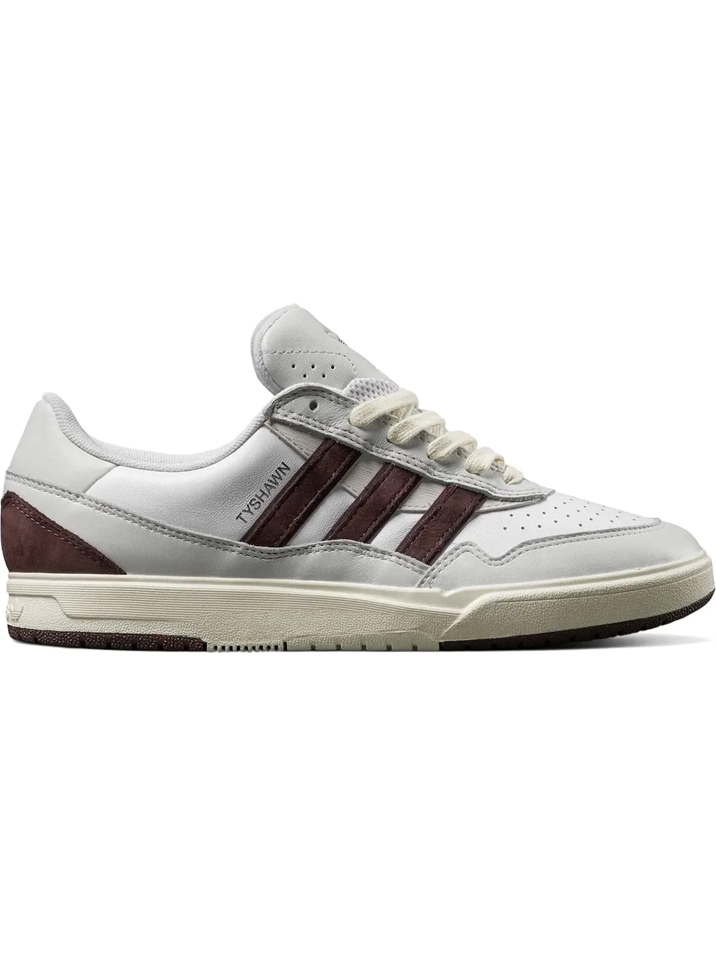 Мужские кроссовки с замшевыми вставками Adidas Tyshawn II — изображение 1 из 1, белый/коричневый/белый