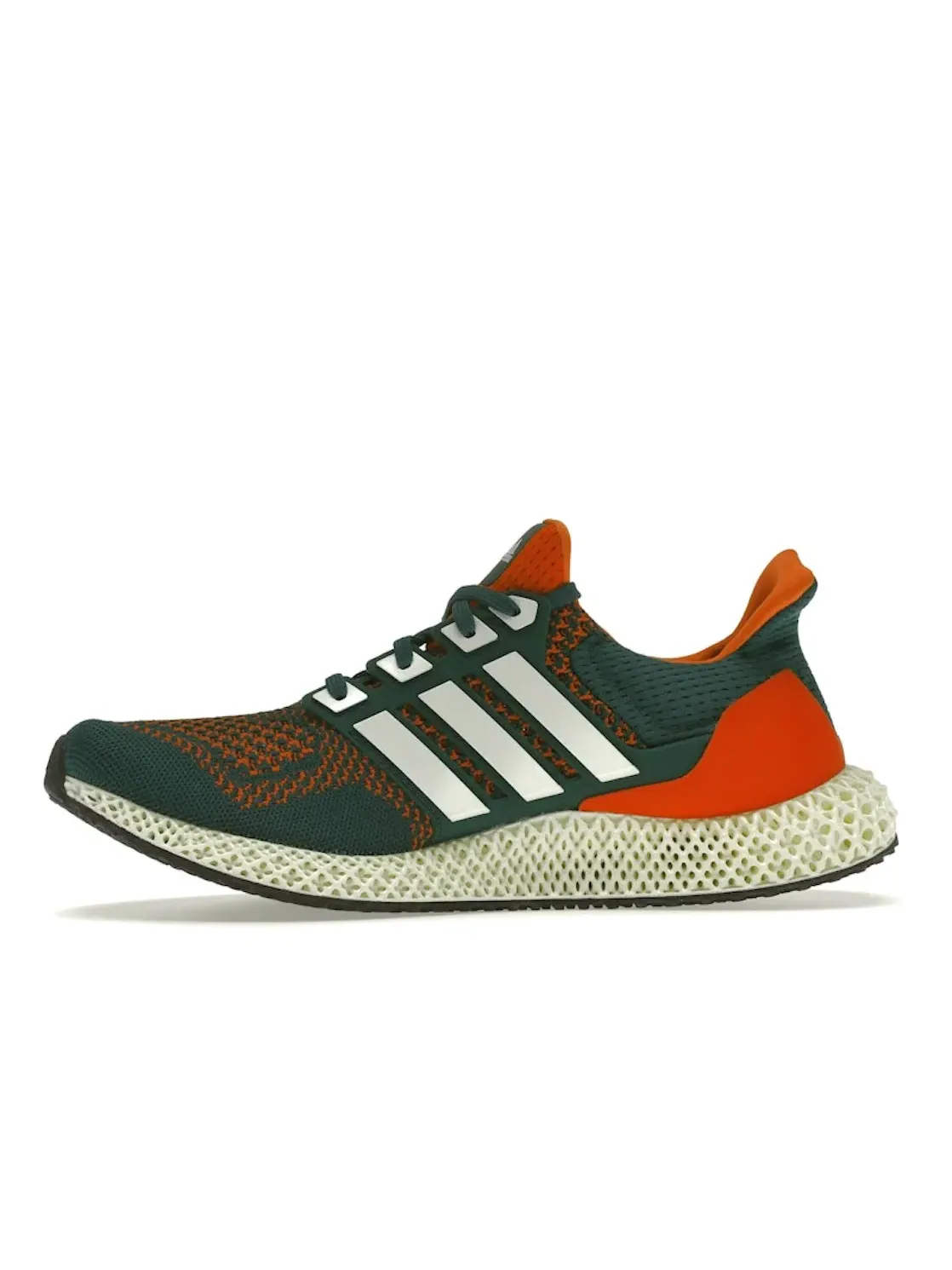 Мужские кроссовки с технологией 4D Adidas Ultra 4D — изображение 3 из 4, зеленый/белый/оранжевый