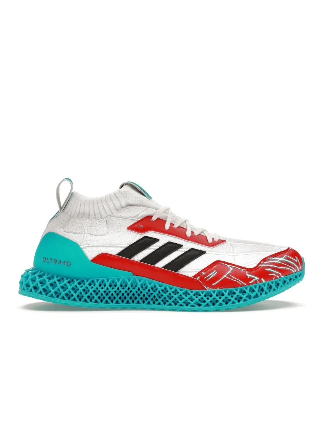 Мужские кроссовки с верхом из трикотажа Adidas Ultra 4D Mid Evolved Marvel Spider-Man 2 — изображение 1 из 4