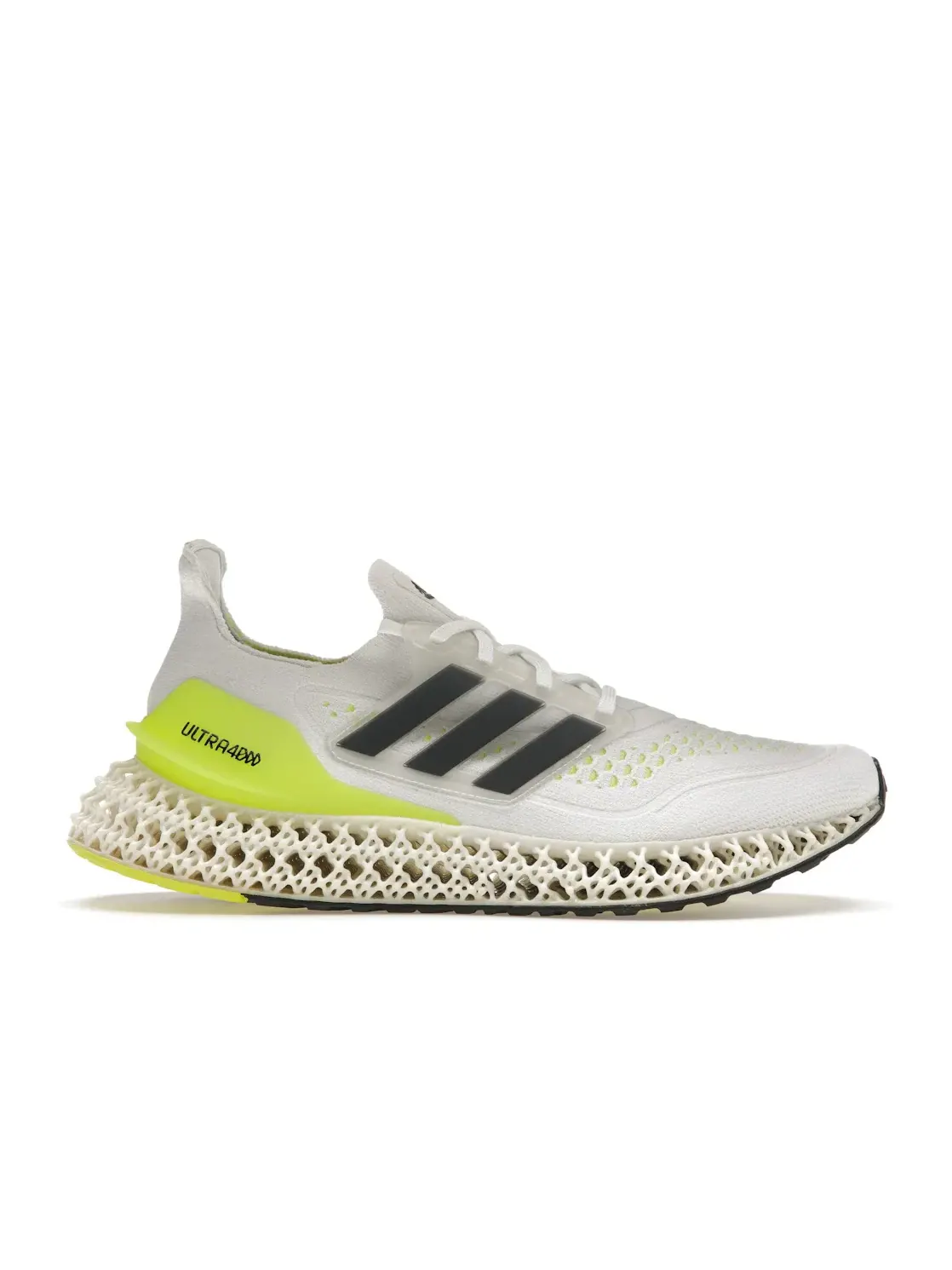 Мужские кроссовки беговые с технологией 4DFWD Adidas Ultra 4DFWD — изображение 1 из 4, белый черный желтый