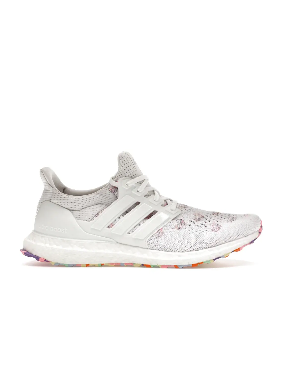 Женские кроссовки для бега с технологией Boost Adidas Ultra Boost 1.0 DNA — изображение 1 из 4, белый/белый/фиолетовый