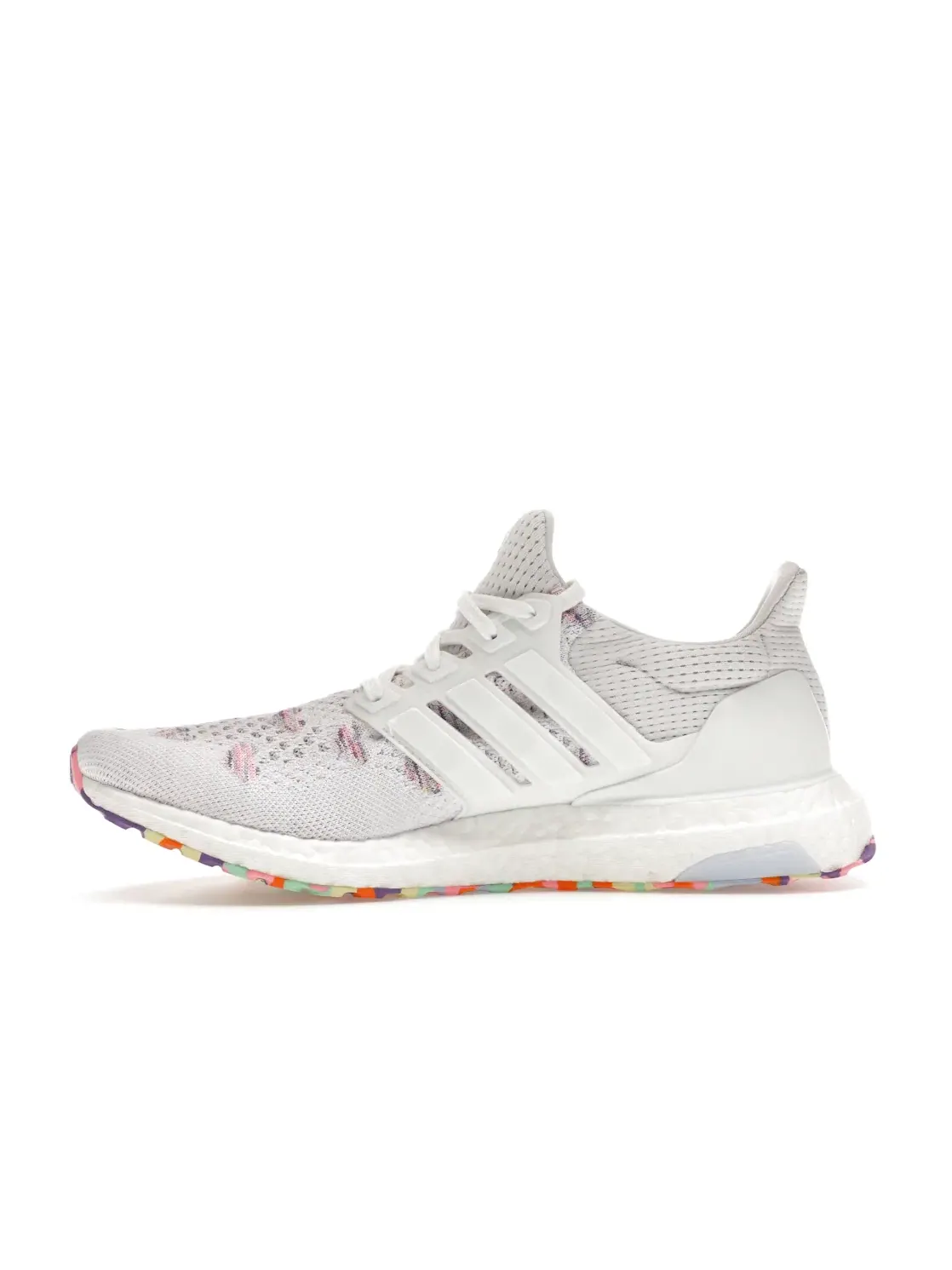Женские кроссовки для бега с технологией Boost Adidas Ultra Boost 1.0 DNA — изображение 3 из 4, белый/белый/фиолетовый
