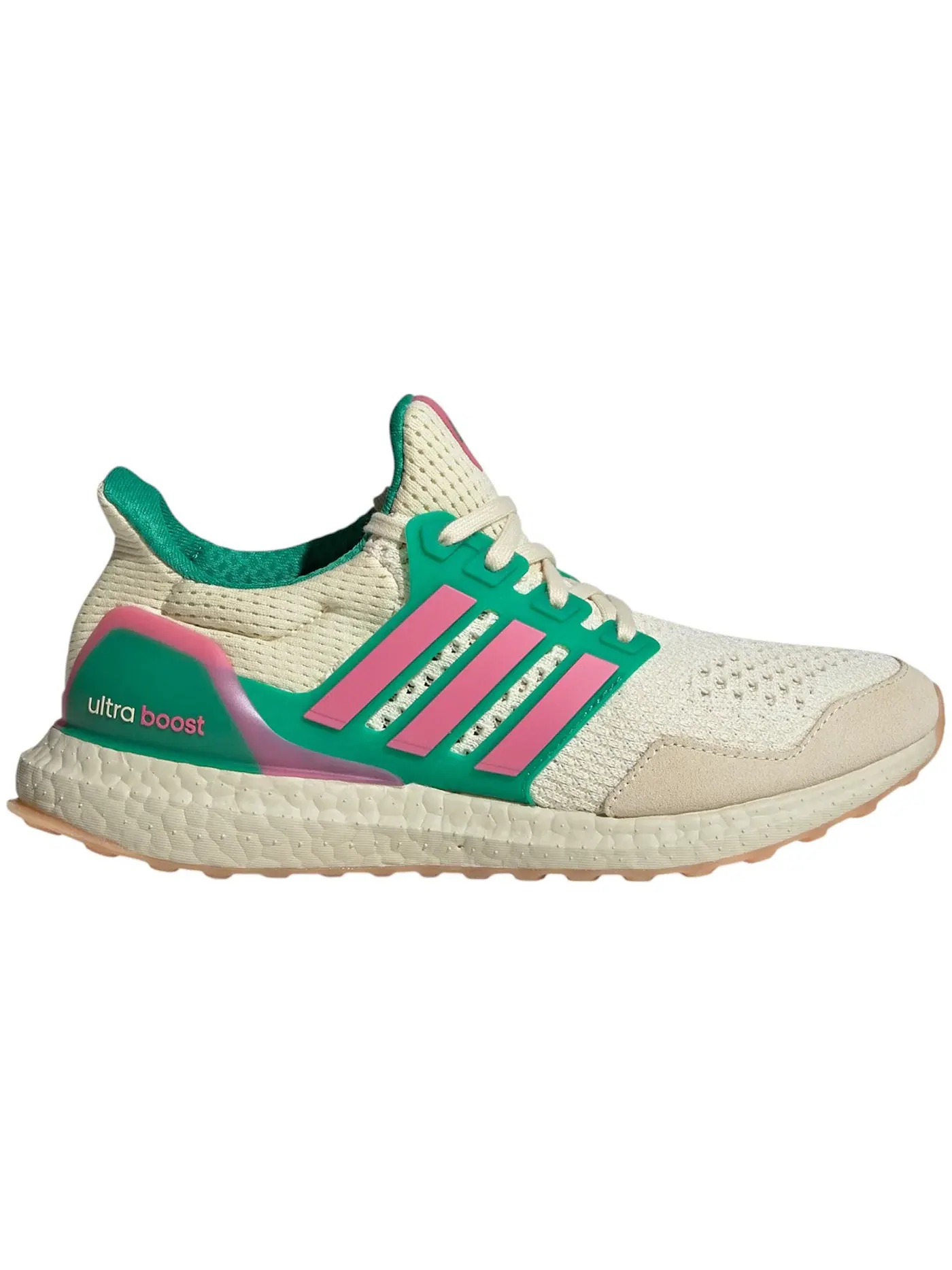 Женские кроссовки с технологией Boost Adidas Ultra Boost 1.0 — изображение 1 из 1, белый/розовый/зеленый