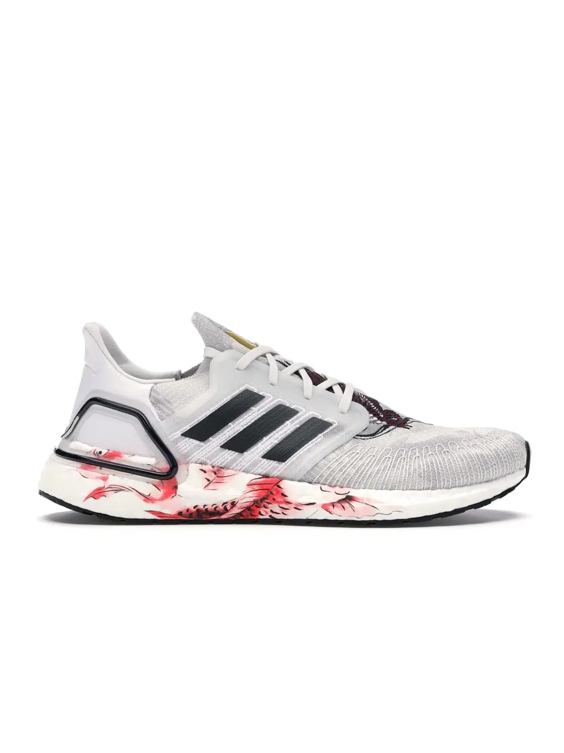 Мужские кроссовки с принтом Adidas Ultra Boost 20 — изображение 1 из 4, белый/черный/красный