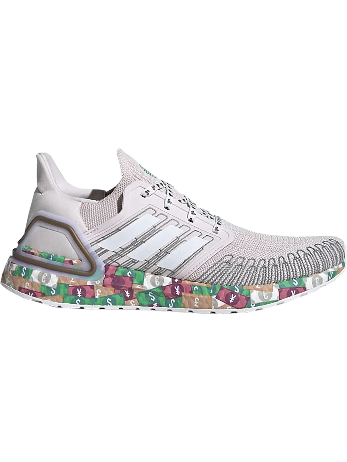Мужские кроссовки беговые Adidas Ultra Boost 20 — изображение 1 из 1, кремовый белый серый