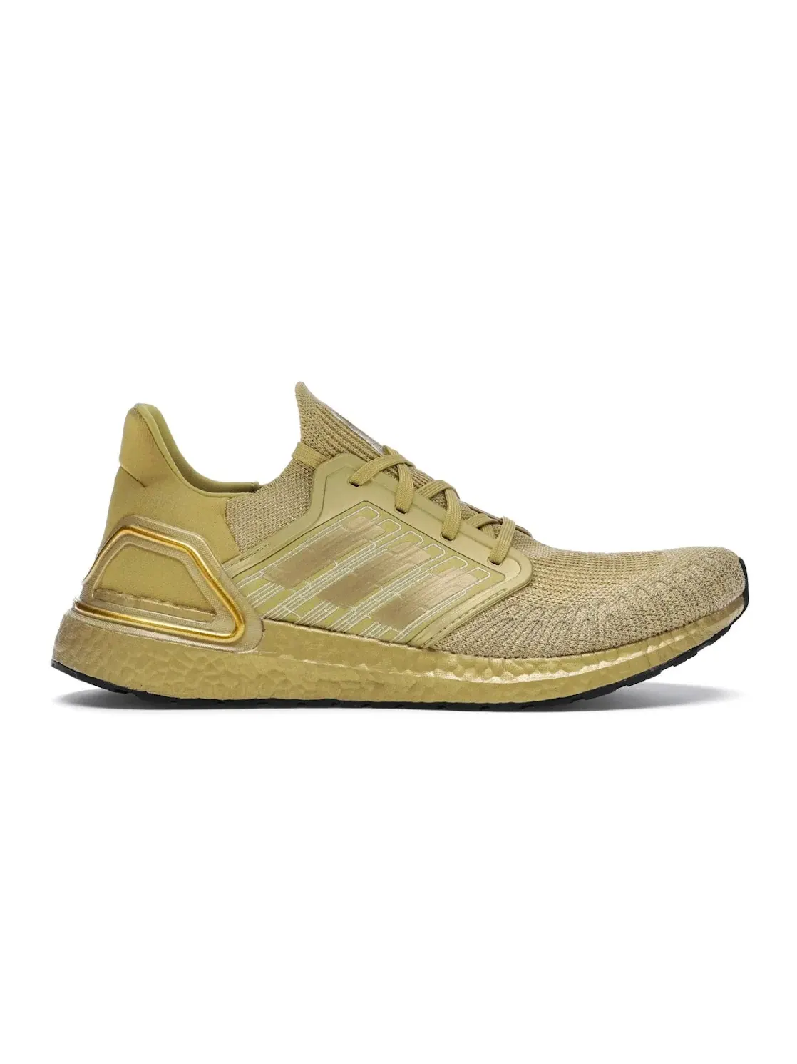Мужские кроссовки для бега с технологией Primeknit Adidas Ultra Boost 20 — изображение 1 из 4, золотистый металлик